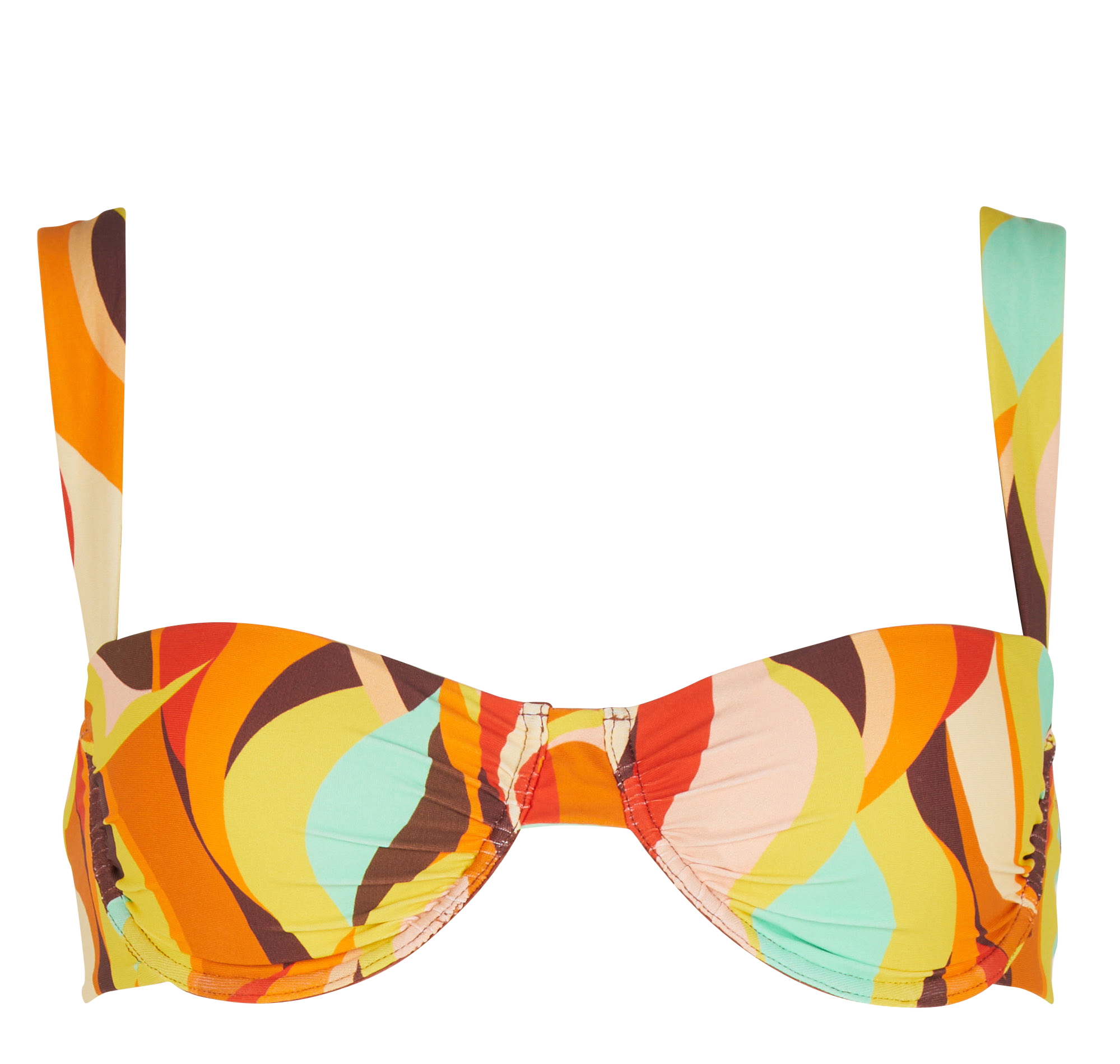 Haut de maillot de bain à imprimé linéaire ROBIN COLLECTION Multicolore