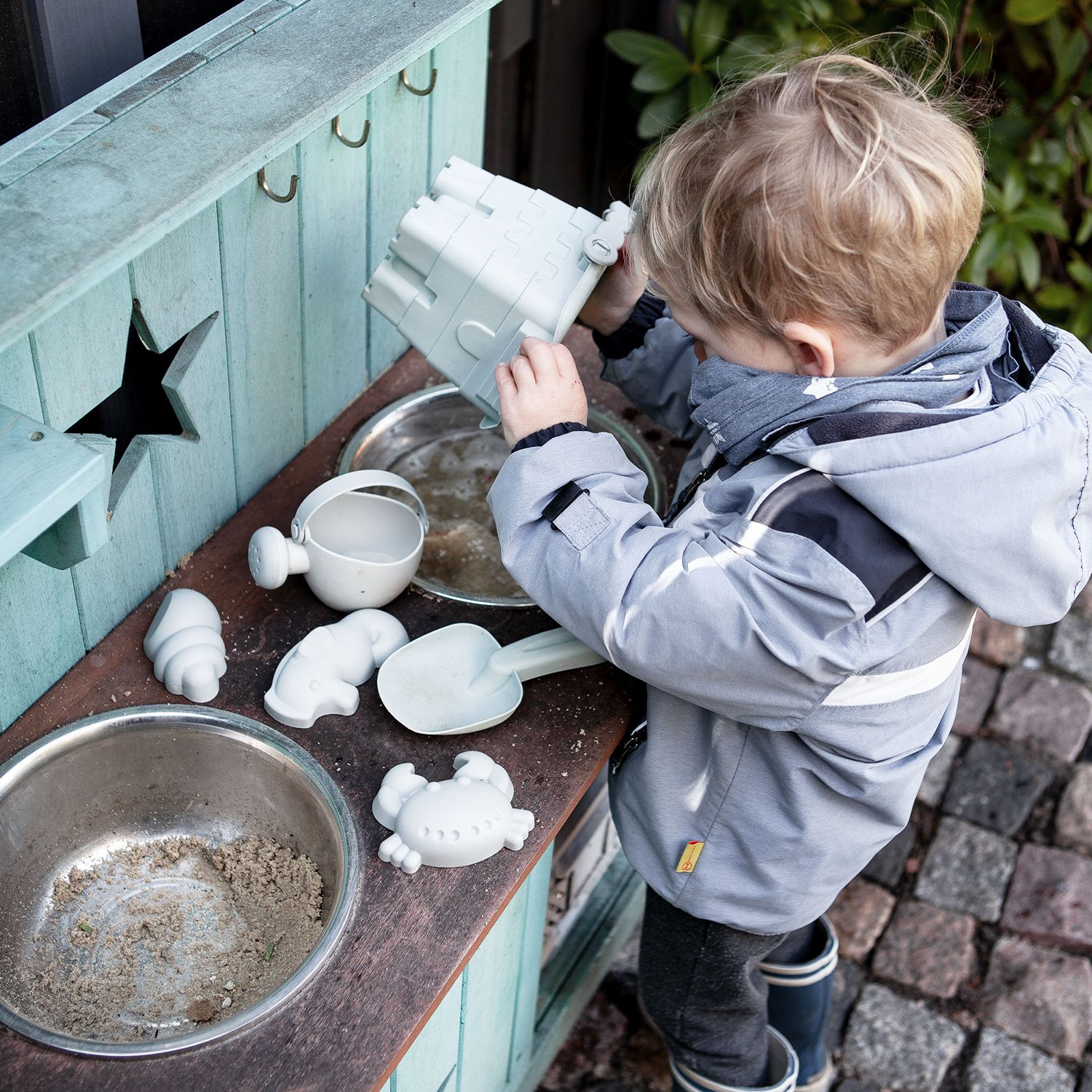 Theo 6-piece baby beach toy set KINDSGUT Green