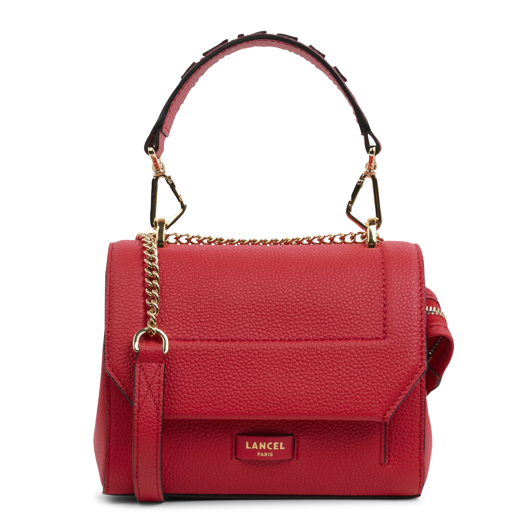 Kleine, nerfleren tas met klep NINON S Rouge baiser