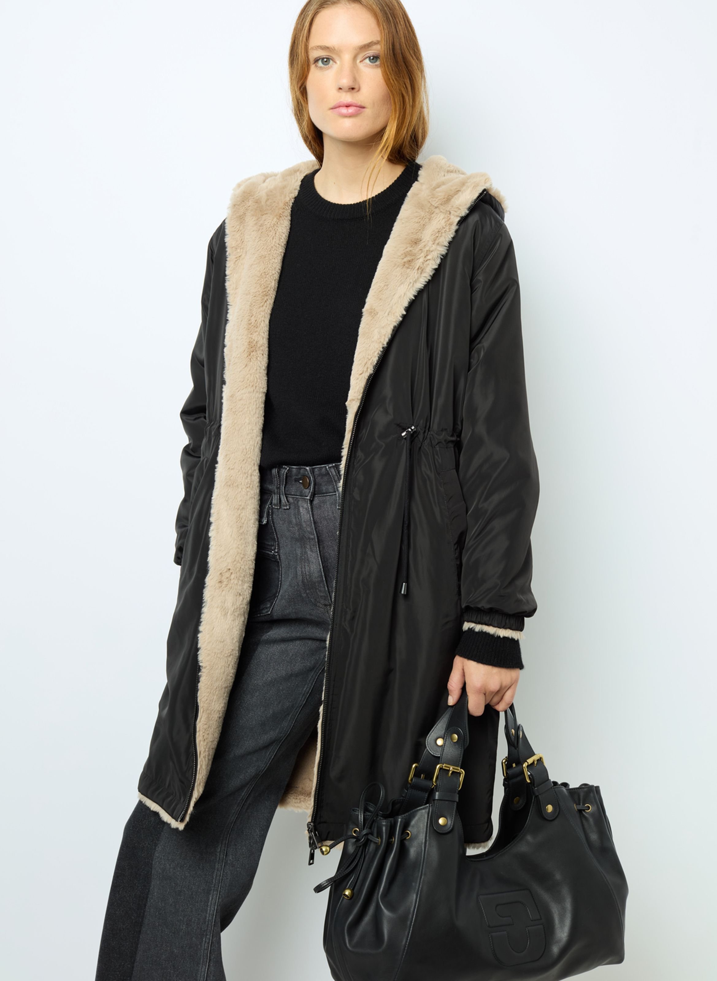 Manteau noir gerard darel sale