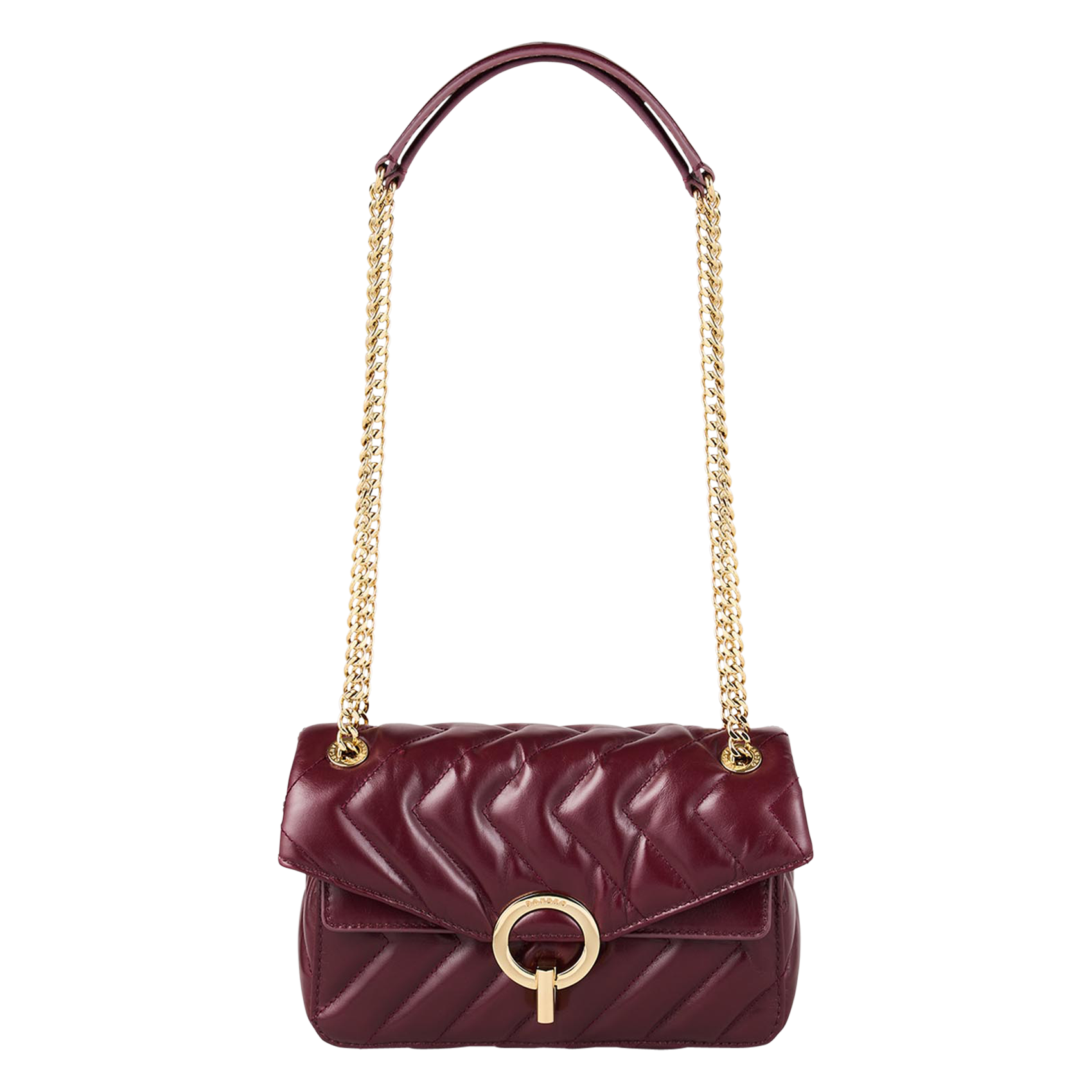 Kleine, gesteppte Ledertasche SANDRO Rot