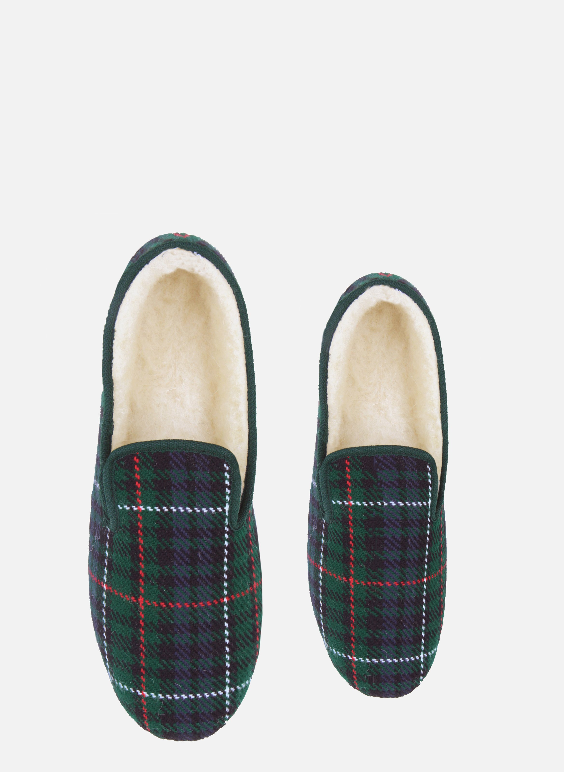 Fabric Charentaise slippers JULES & JENN Green