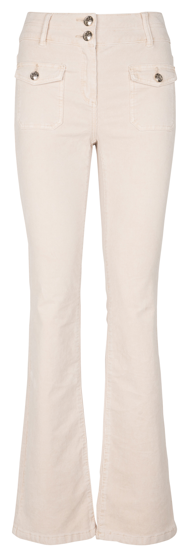 Rechte ribbroek MORGAN Beige