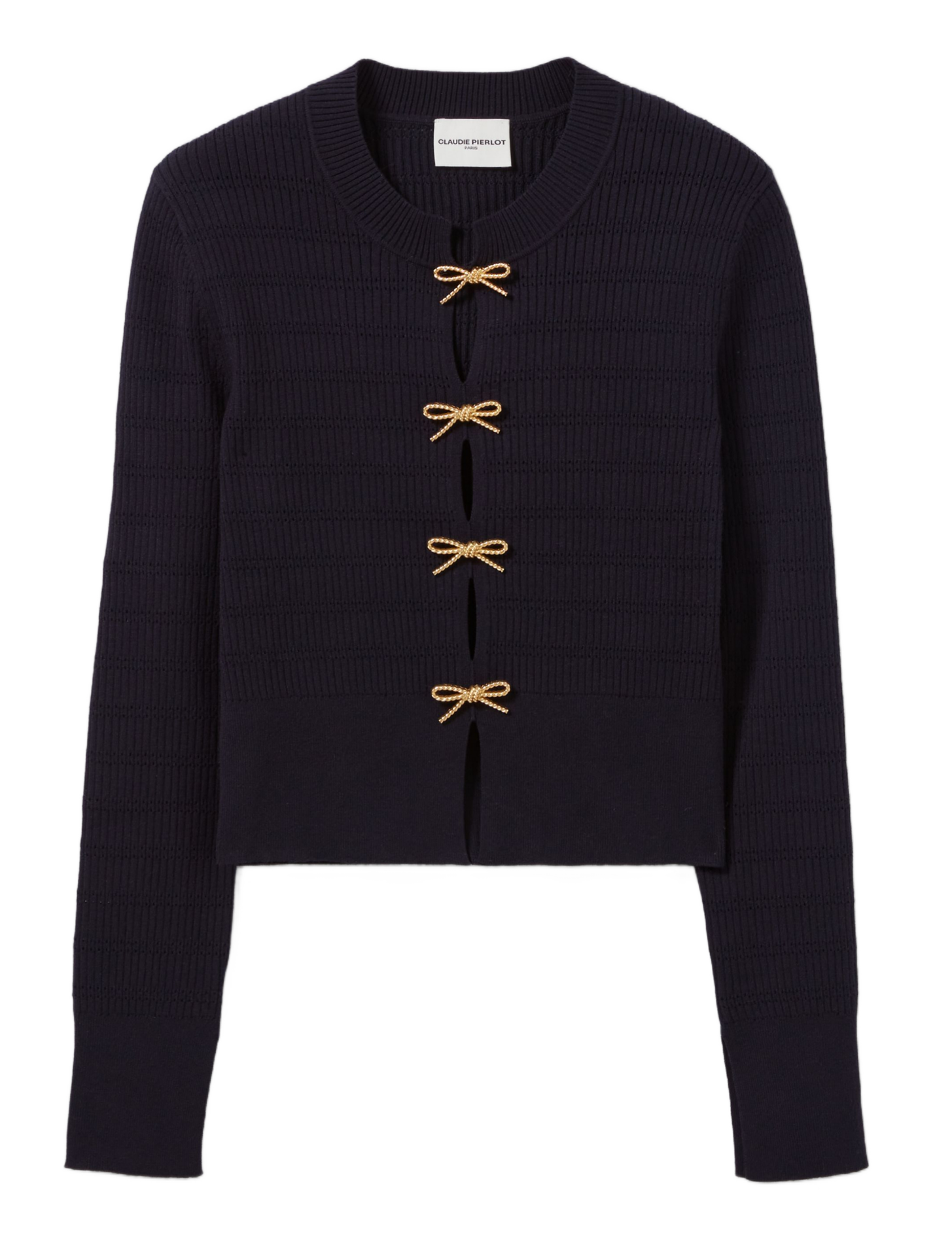 Gilet col rond CLAUDIE PIERLOT Bleu