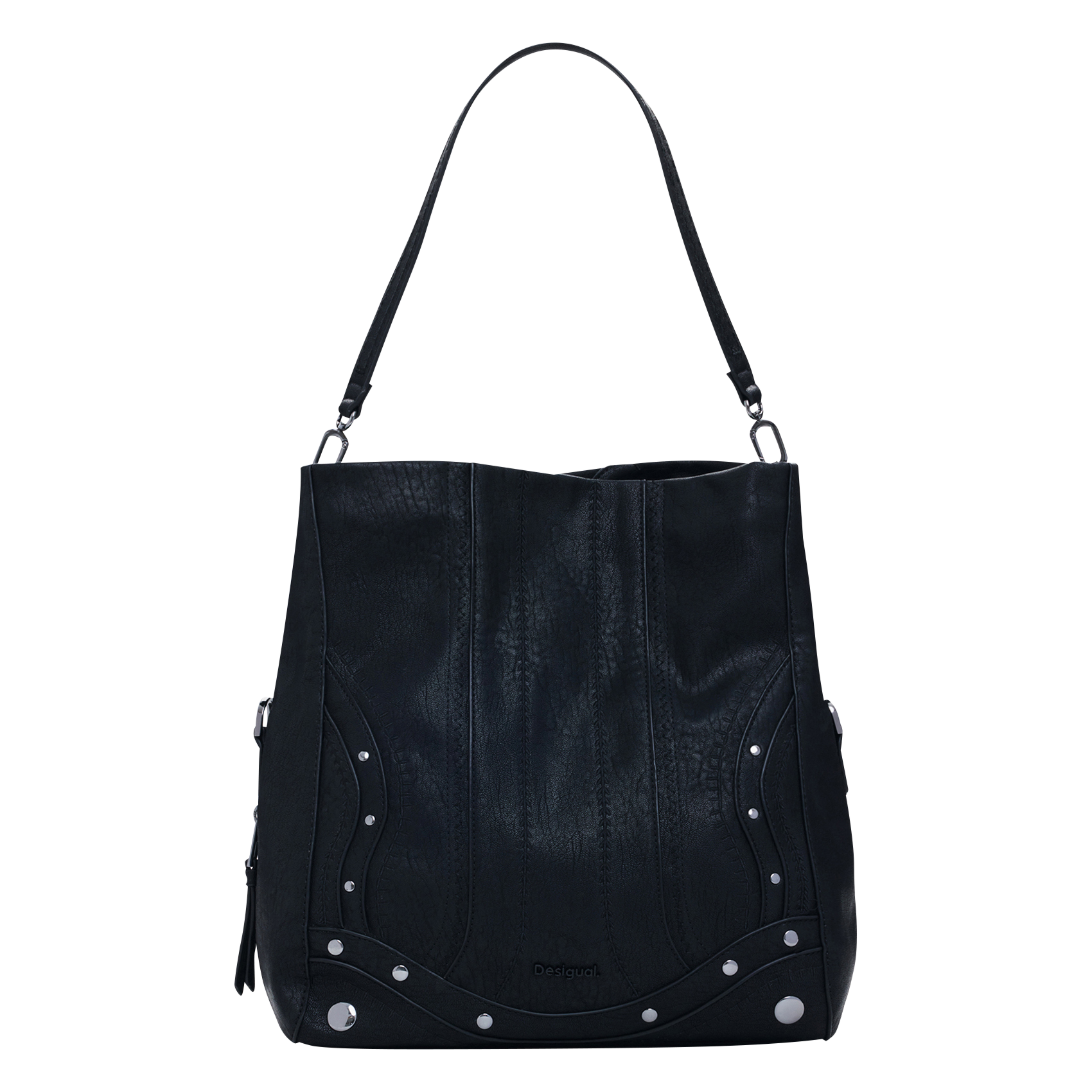 Sac bandoulière à détails cloutés DESIGUAL Noir