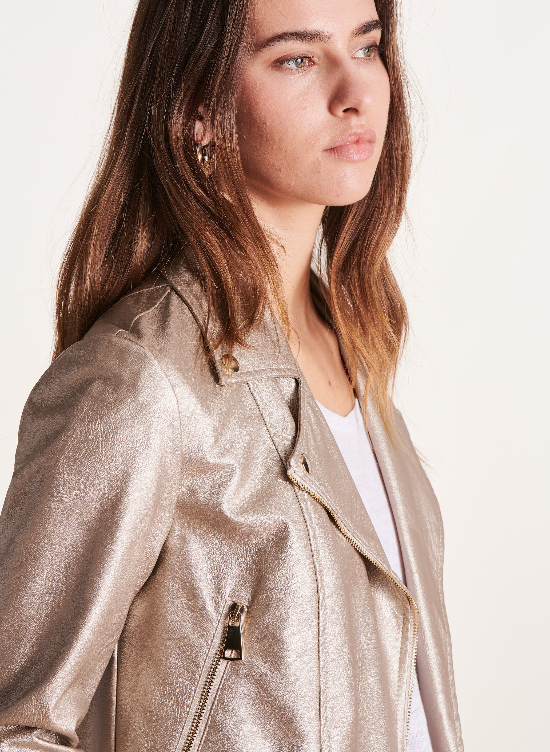 Straight-cut jacket with tailored collar LA FEE MARABOUTEE Yellow