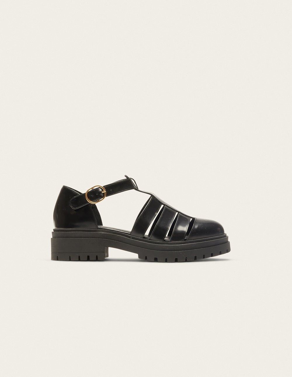 Faux leather sandals ODAJE EX. M.MOUSTACHE Black