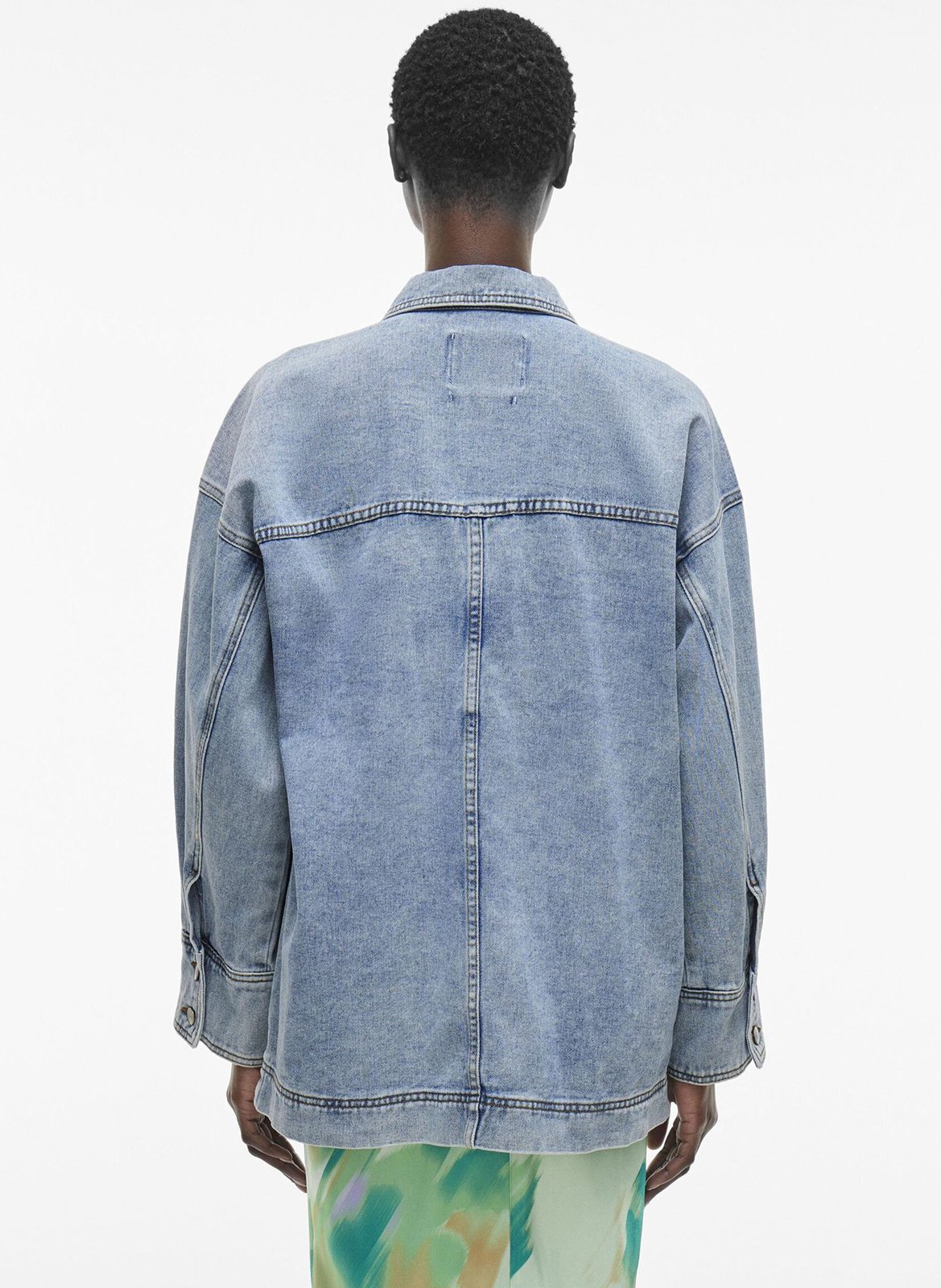 Oversize-Jacke aus Baumwollmischung ROUGE EDIT Blau