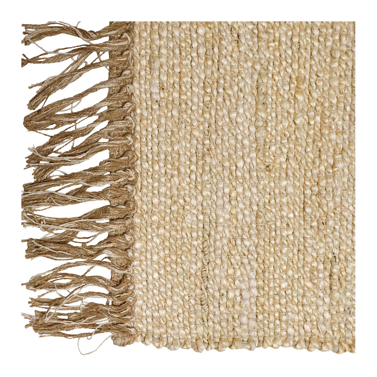 Jute and cotton rug BLANC D'IVOIRE Multicolored