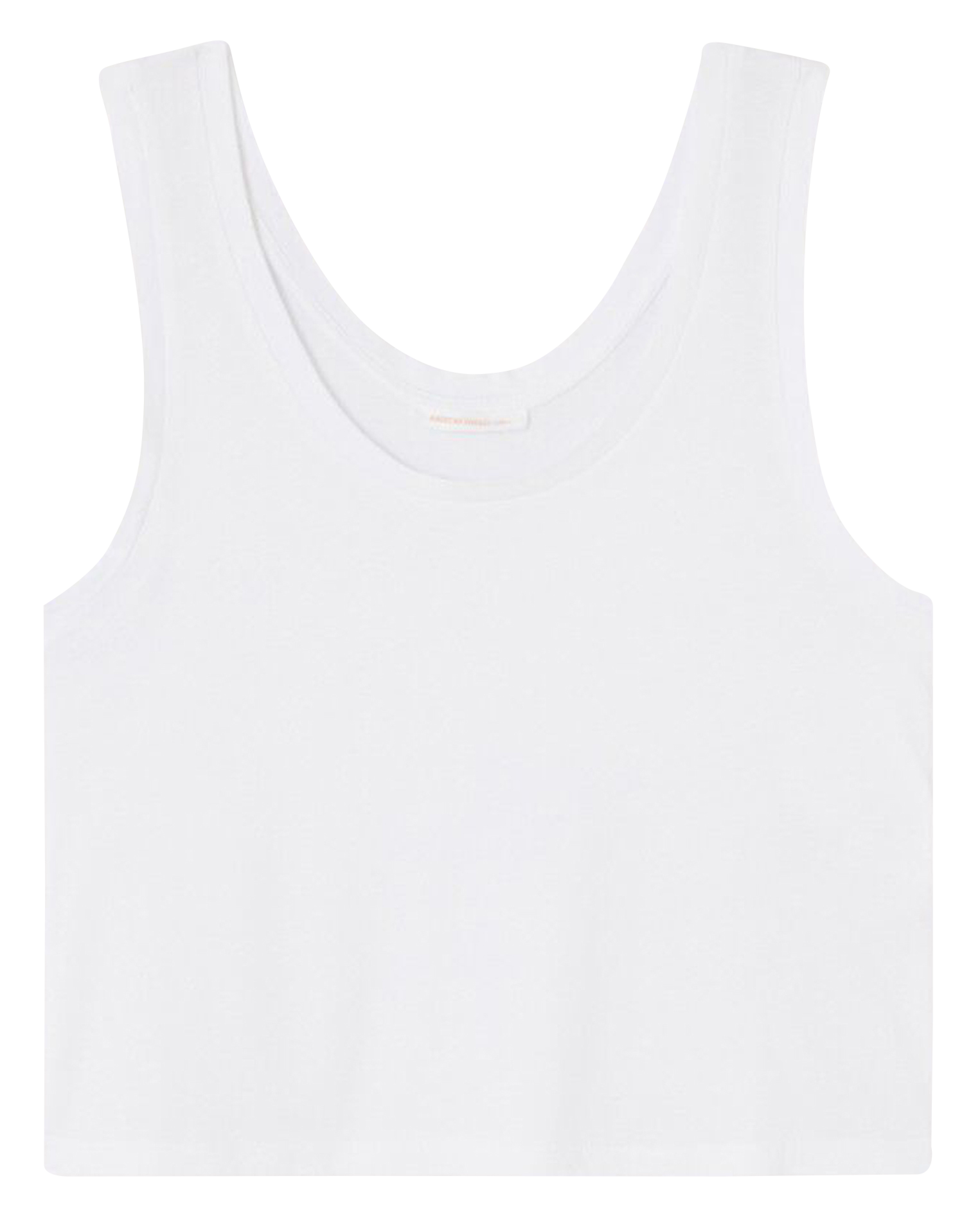 Straight cotton tank top AMERICAN VINTAGE White