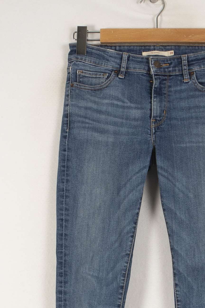 Cropped slim jeans with studs LEVI'S - Seconde main Blue