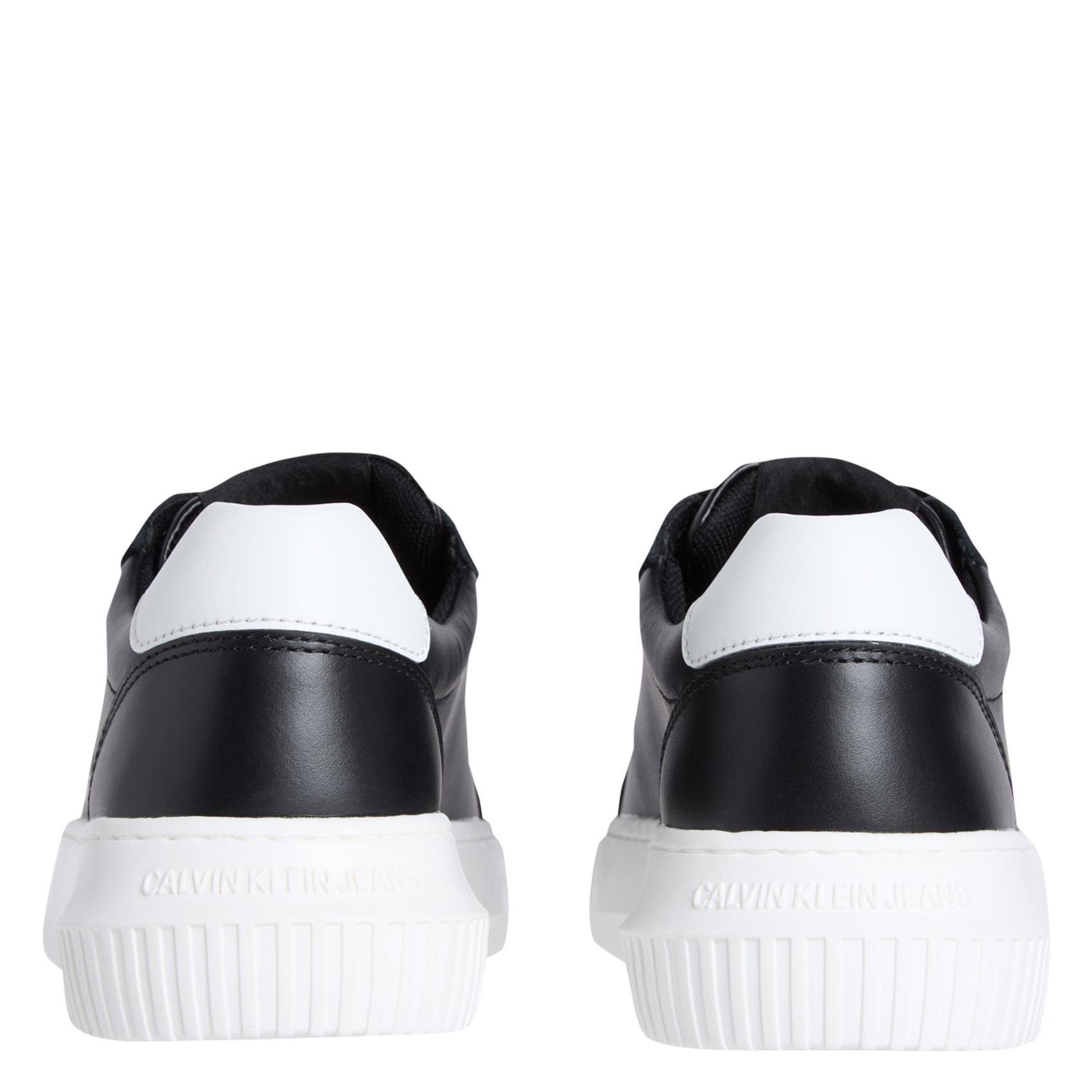 Baskets basses à logo en cuir CALVIN KLEIN Noir