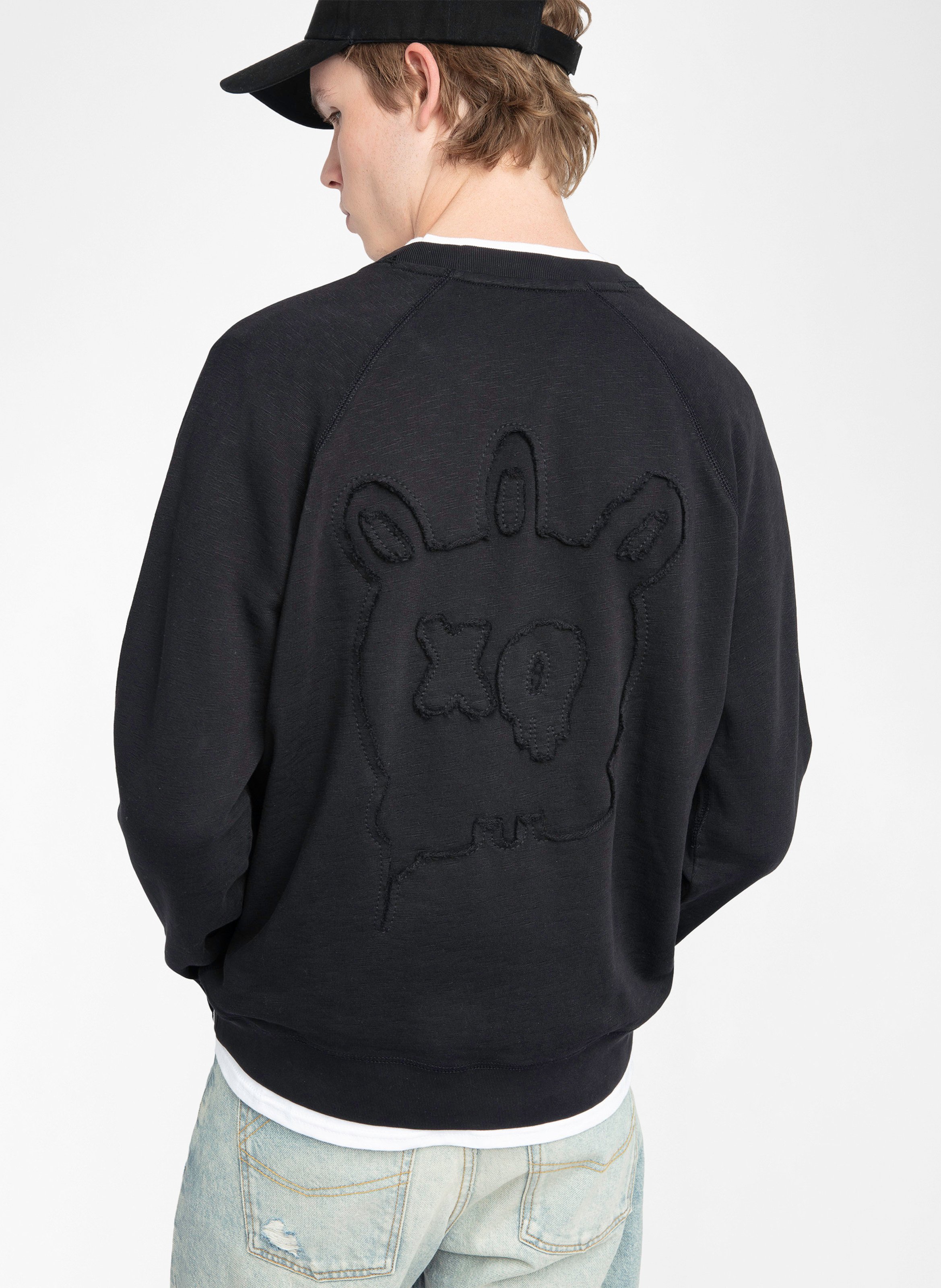 Sweat col rond en coton ZADIG&amp;VOLTAIRE Noir