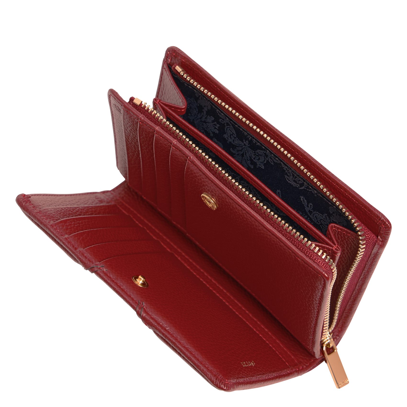 Portefeuille compact en cuir  LE TANNEUR Rouge