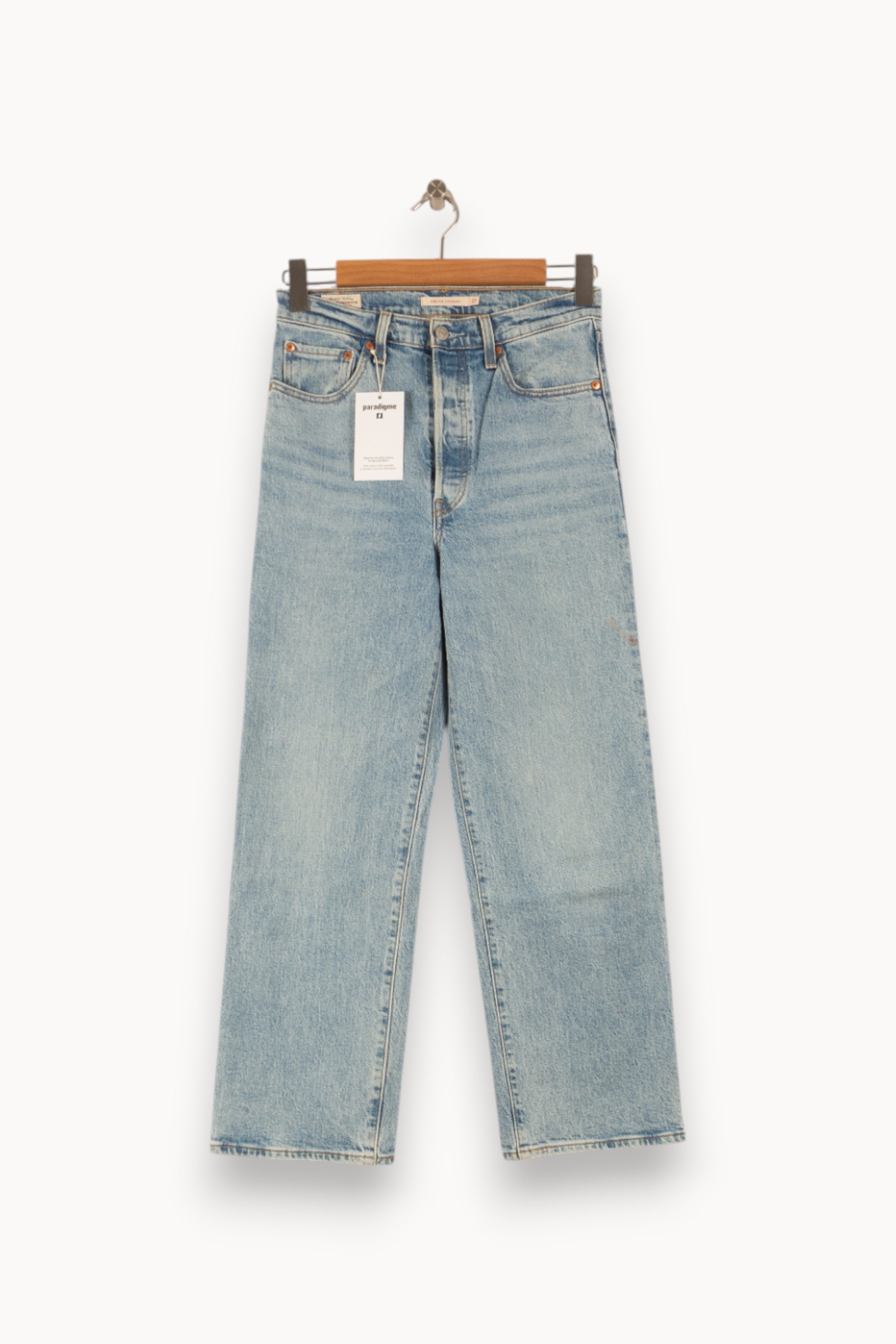 Cropped slim jeans with studs LEVI'S - Seconde main Blue