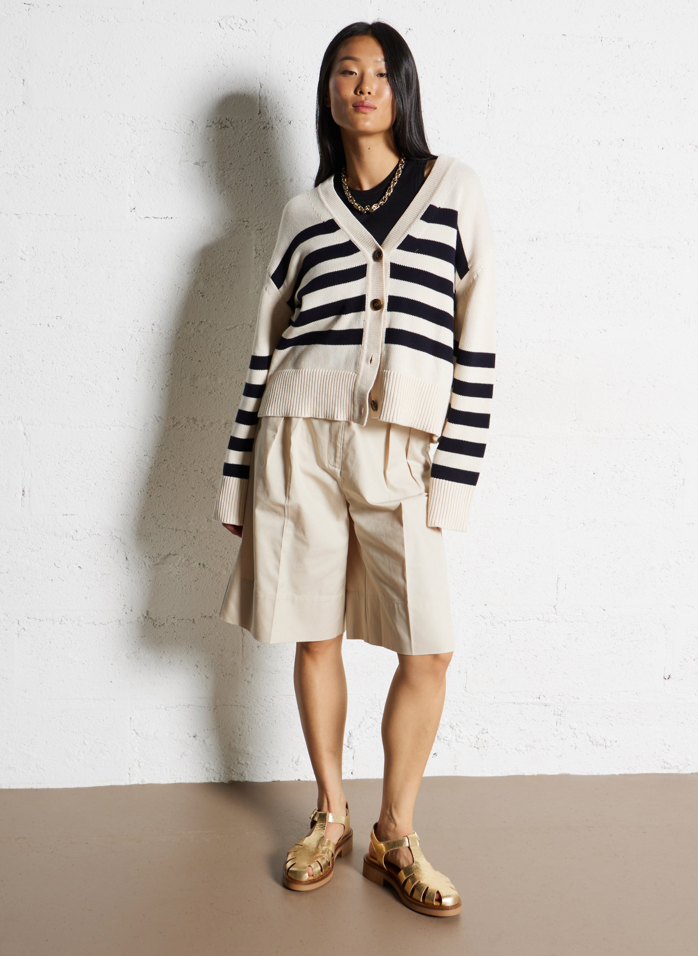 Metallische Ledersandalen BOCAGE Golden