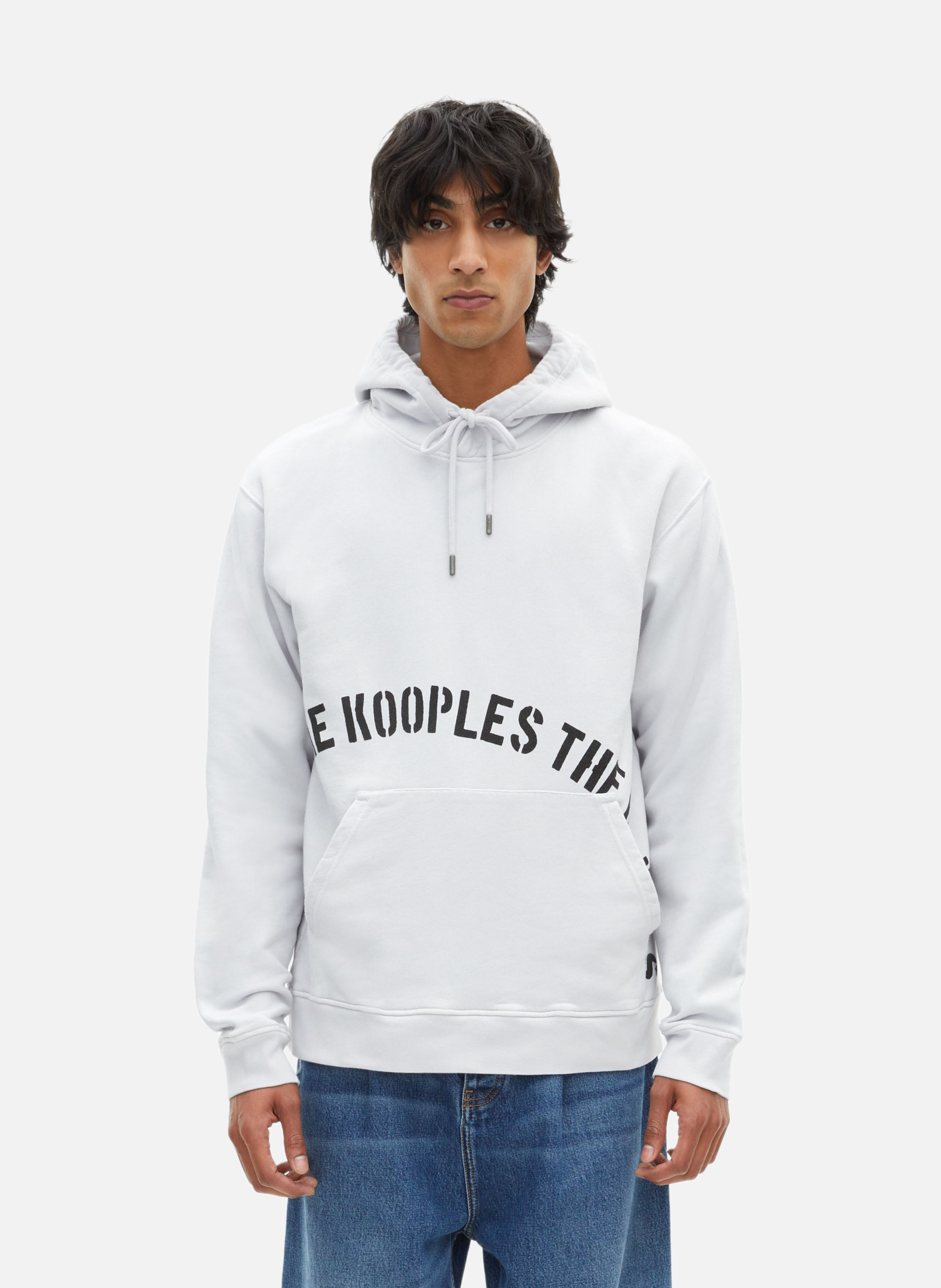 Hooded sweatshirt with screen printing THE KOOPLES Grey