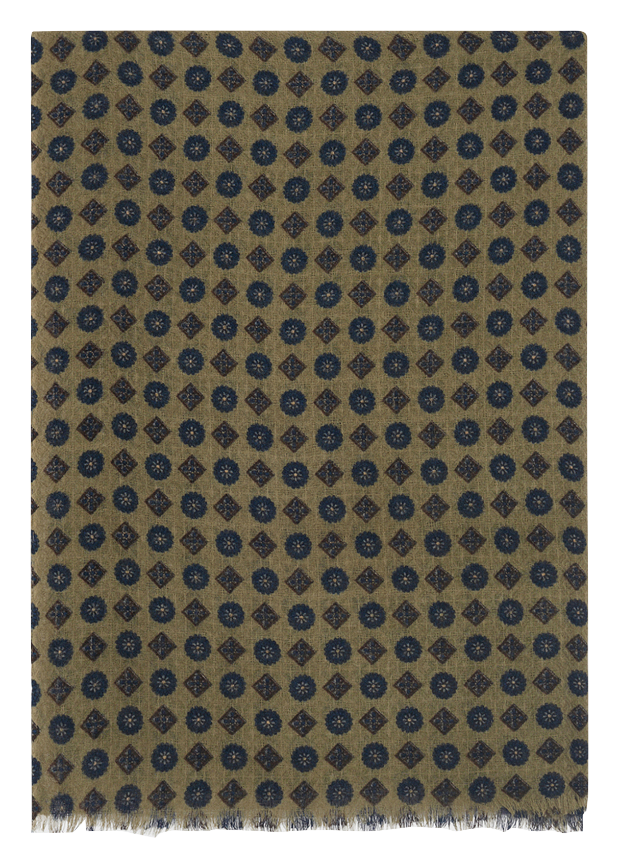 Echarpe en laine et soie PABLO Kaki