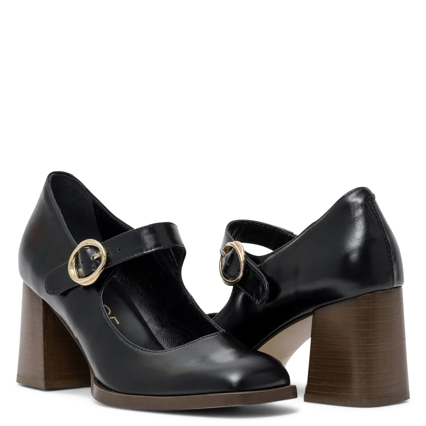 Round-toe leather pumps BOCAGE Black