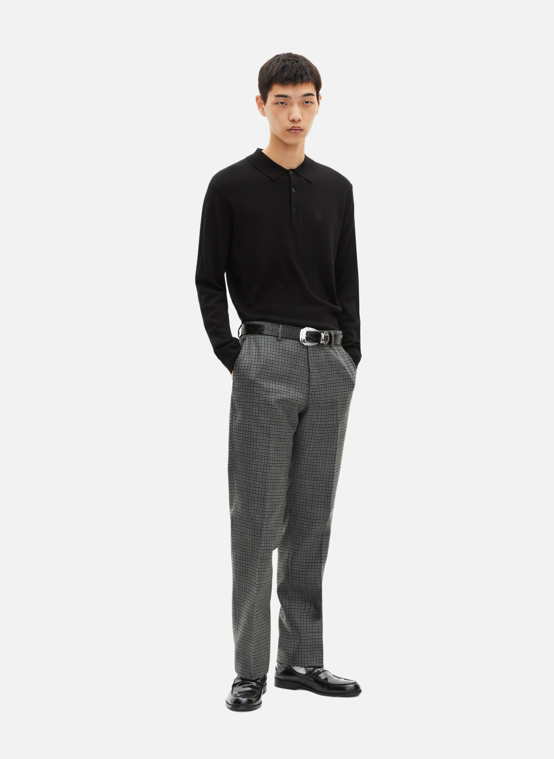 Straight houndstooth suit pants THE KOOPLES Grey