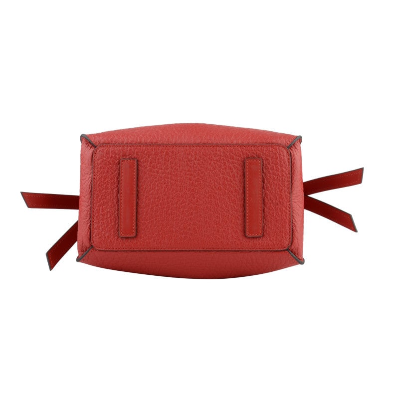 Handbag - cowhide leather POURCHET Red