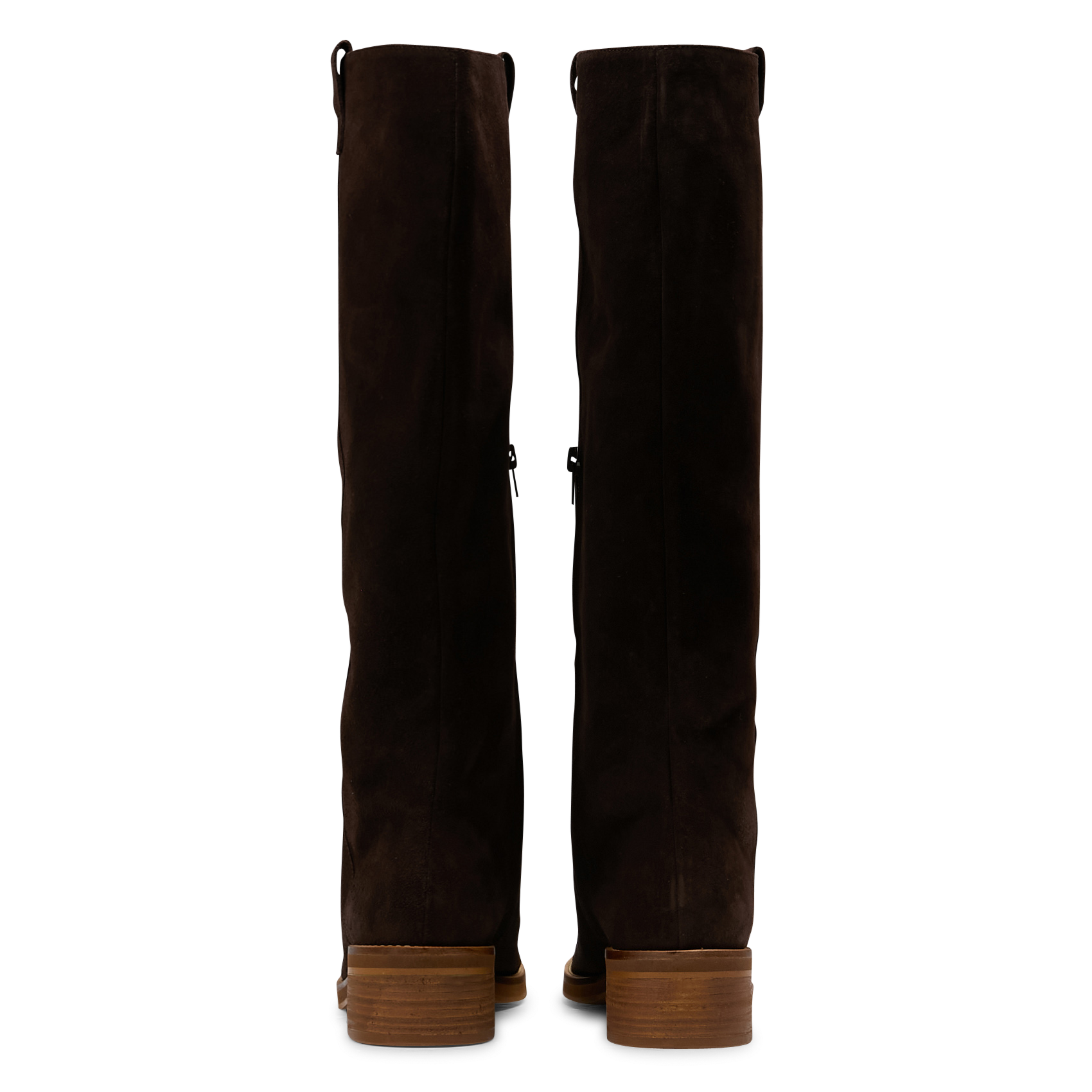 Bottes hautes en cuir velours MAISON 123 Marron
