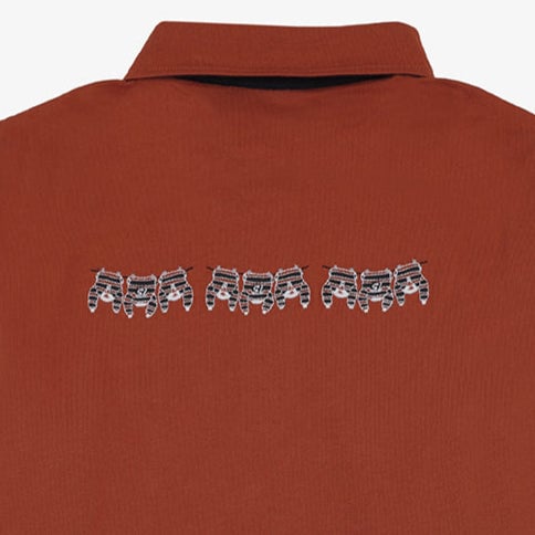 Embroidered long-sleeve rugby jersey SERGE BLANCO Orange