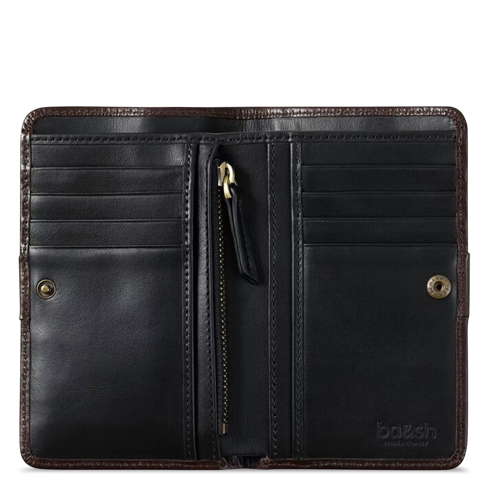 Portefeuille en cuir BA&SH Marron