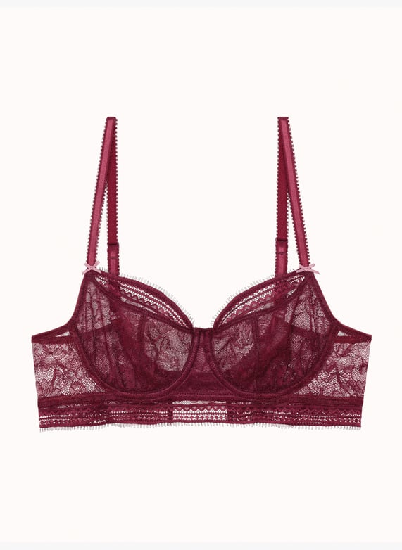 A Fleur De Toi demi-cup bra | Red by PASSIONATA A Fleur De Toi demi-cup bra Red