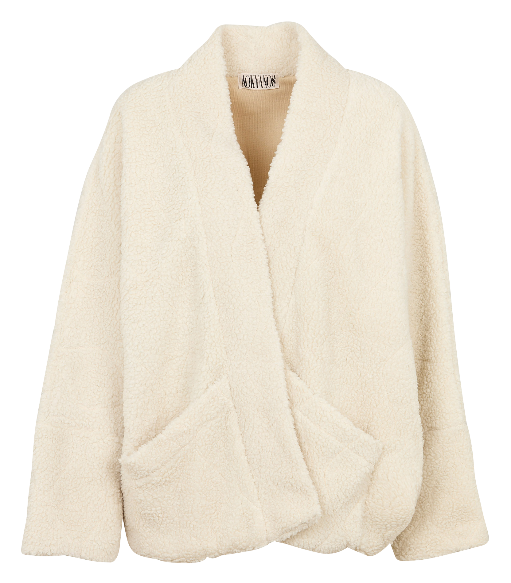 Jacke mit Schalkragen und Kunstfell-Effekt AOKYANOS Beige