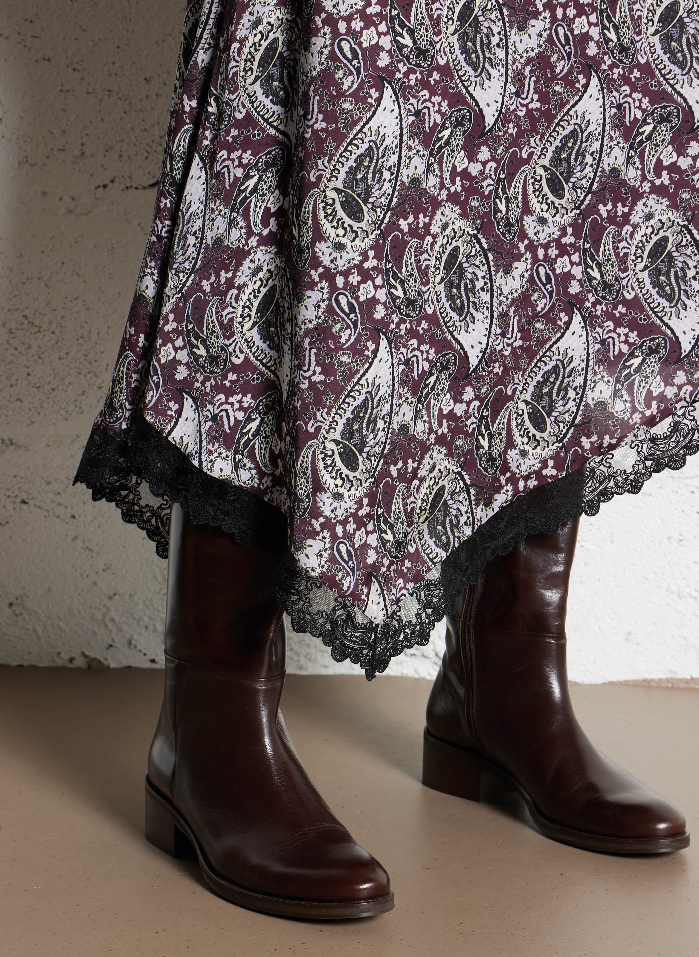 Halflange jurk met print IKKS Violet