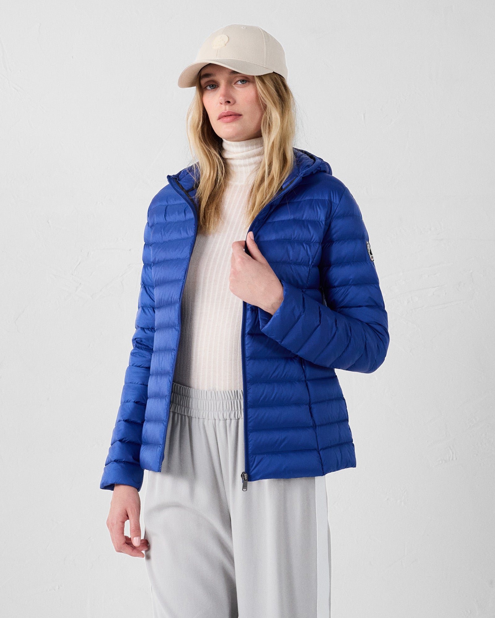 Lightweight hooded puffer jacket Cloe JOTT Blue