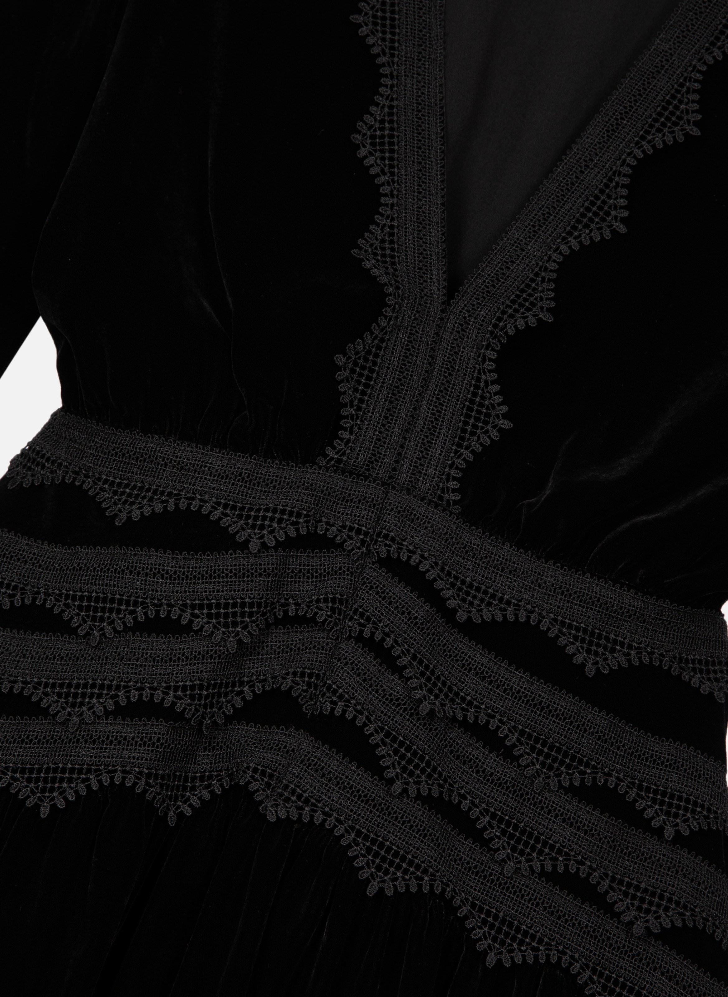 Short velvet dress THE KOOPLES Black