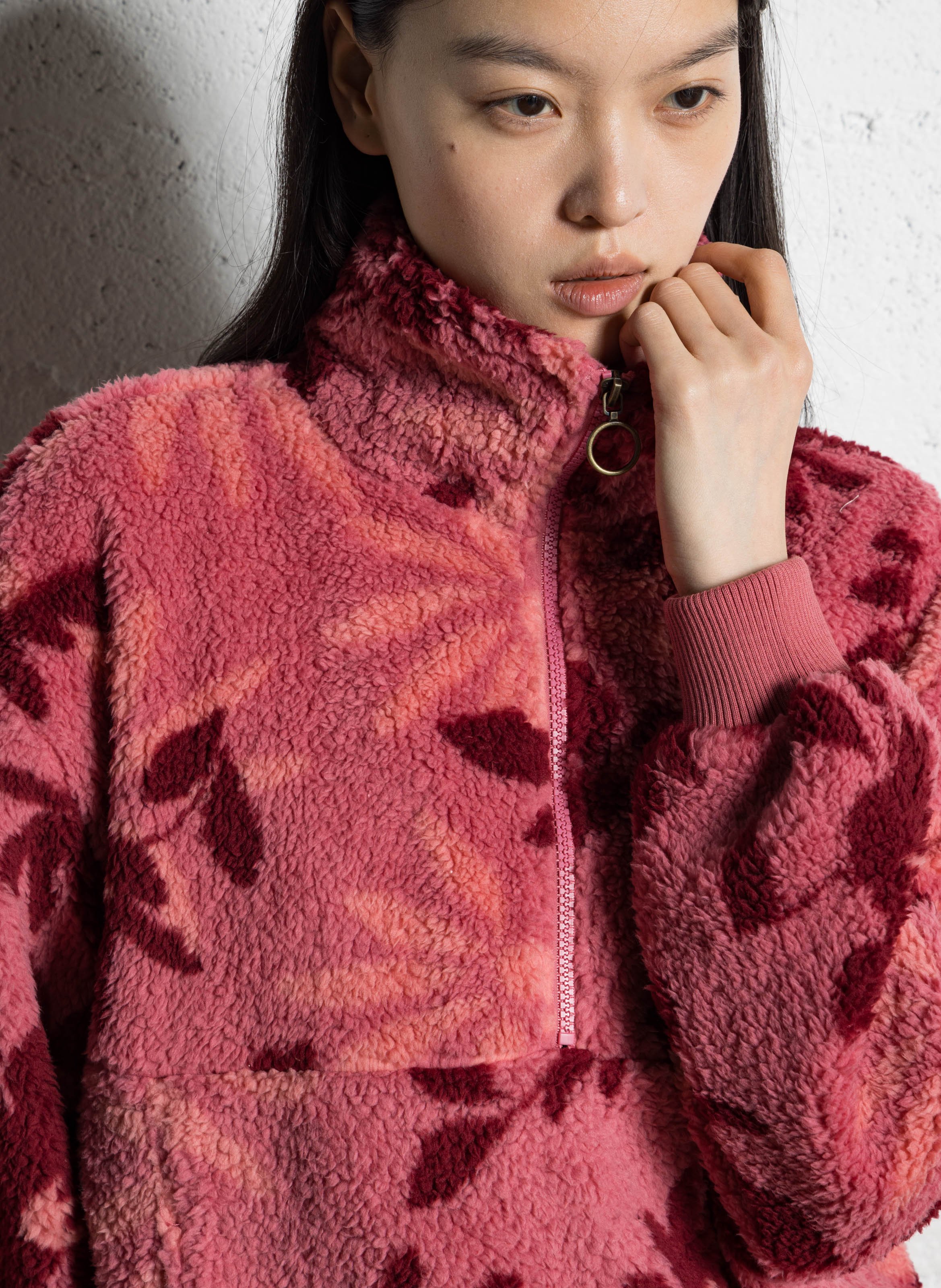 Sweat oversize col montant à imprimé BILLABONG Rose