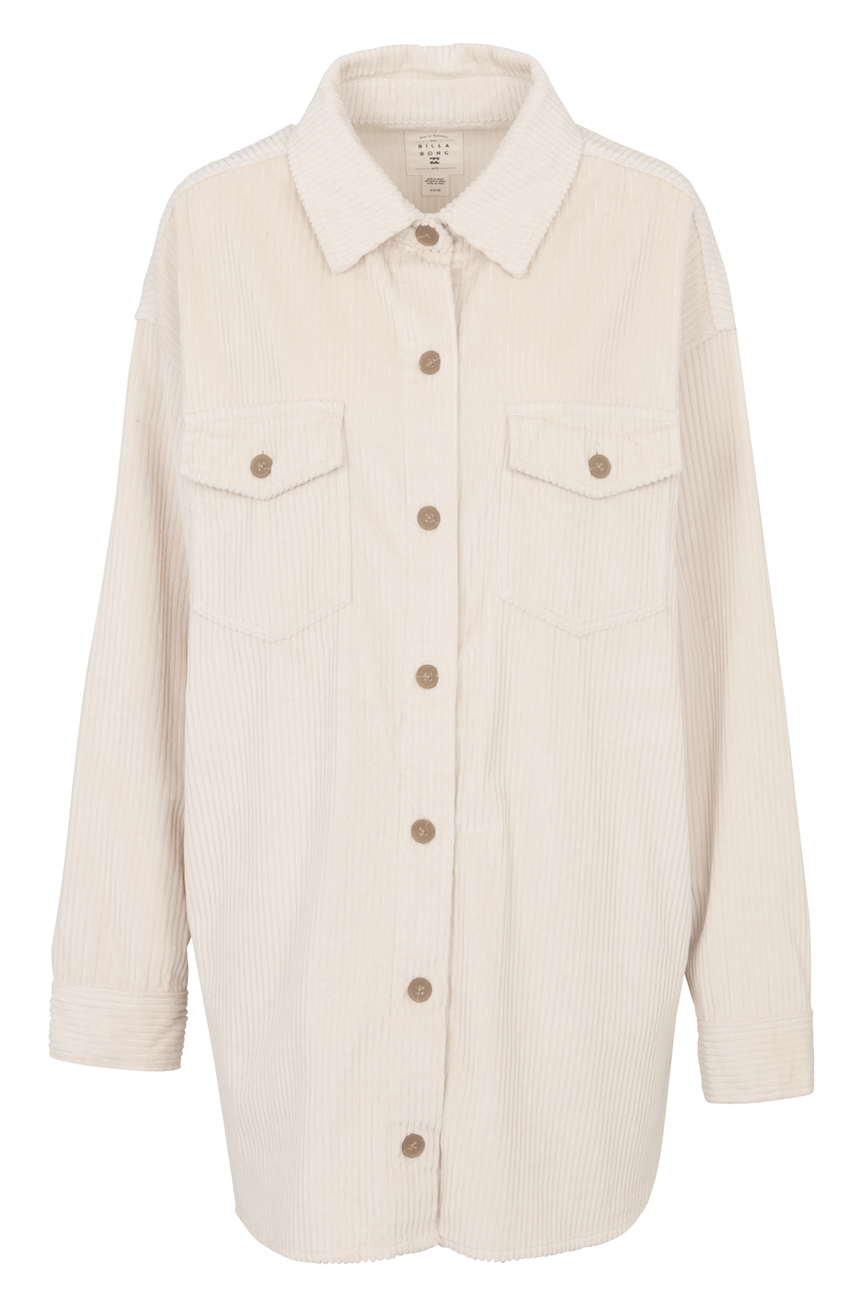 Robe courte col chemise en coton BILLABONG Blanc