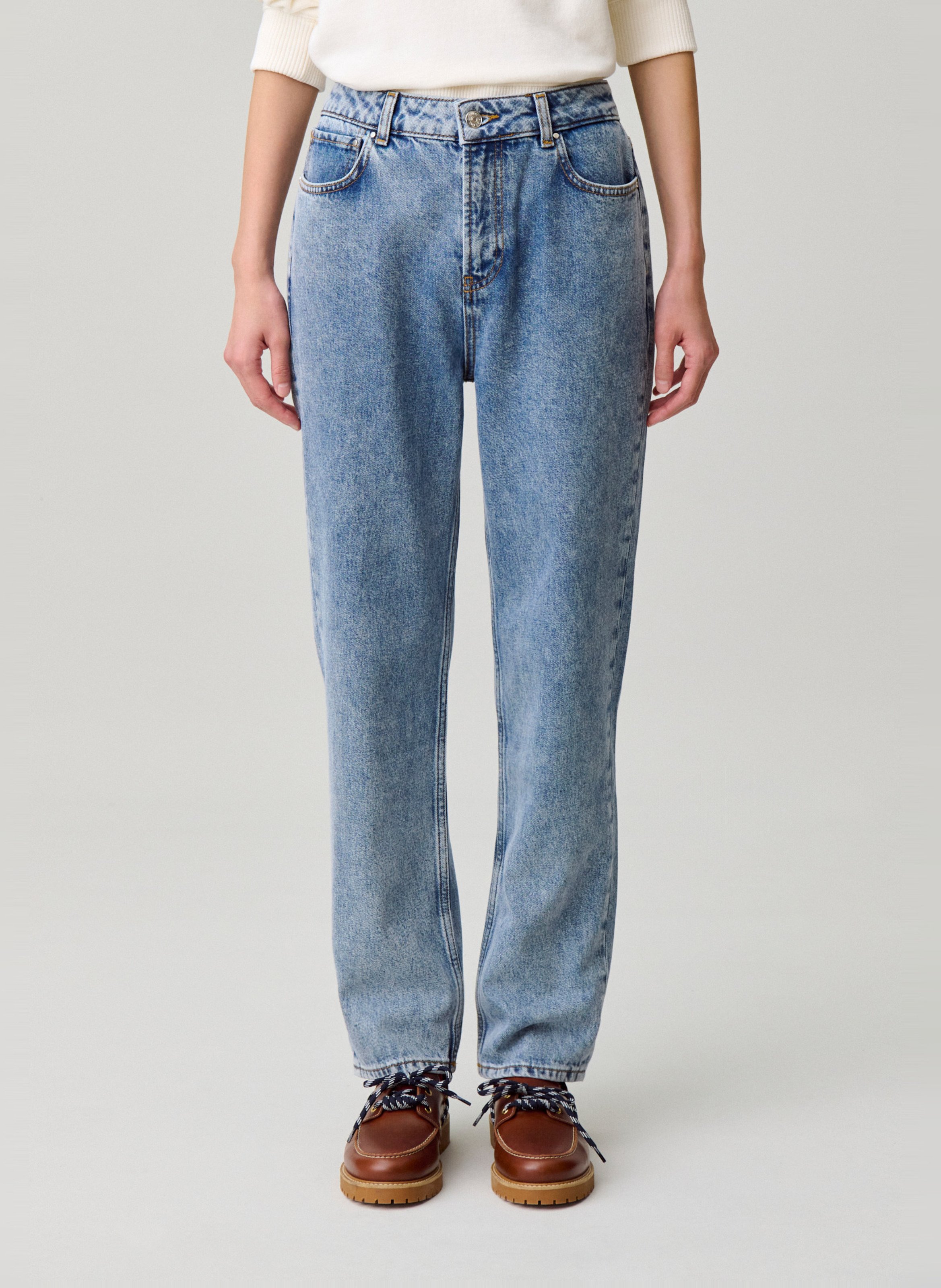 Cotton straight jeans CLAUDIE PIERLOT Blue
