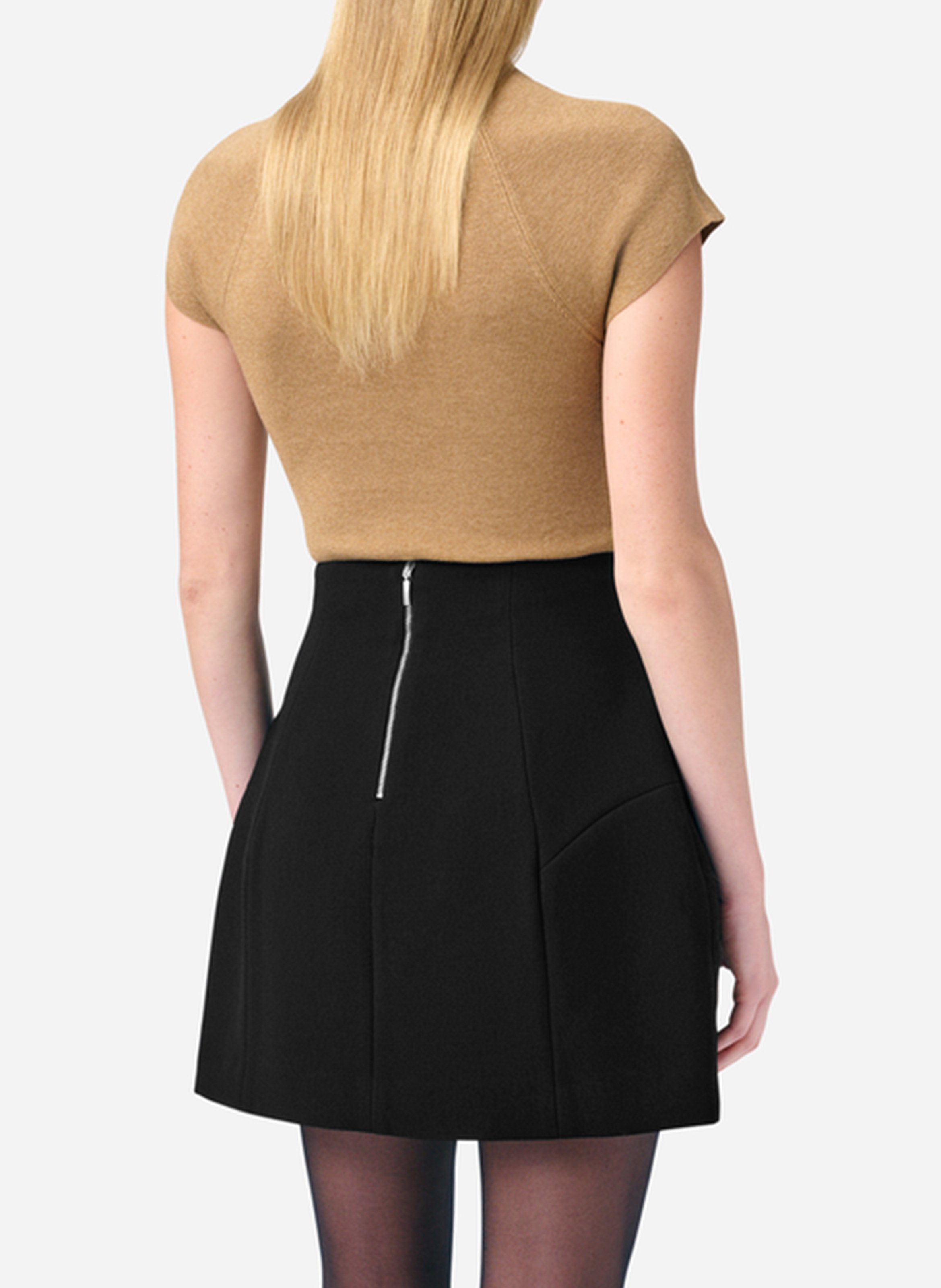 Jupe courte taille haute VANESSA BRUNO Noir