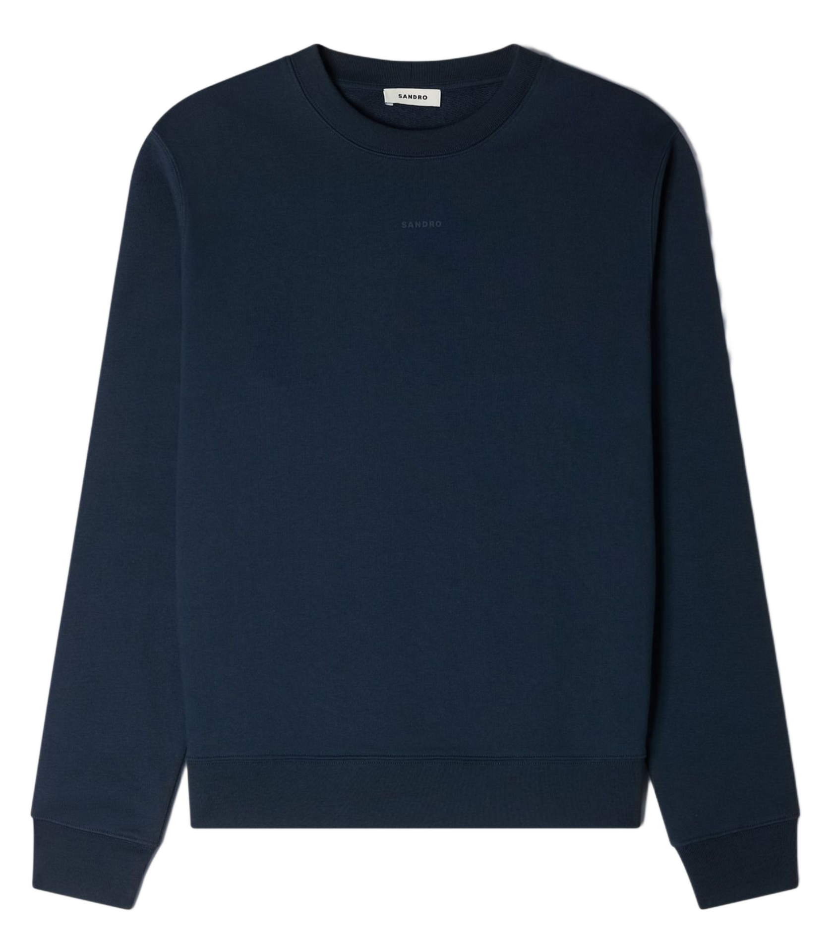 Sweat droit col rond en coton SANDRO Bleu