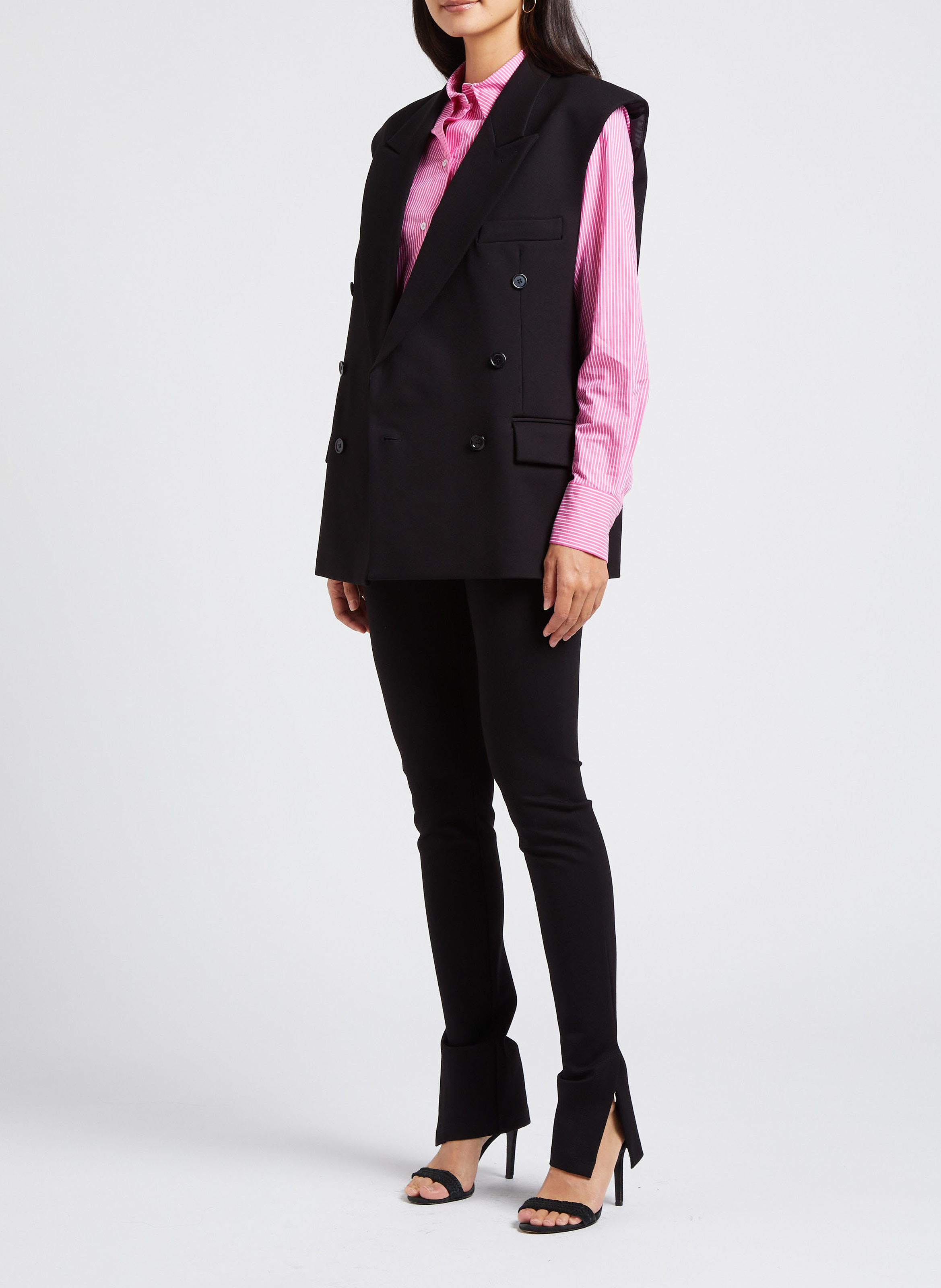 Jasje met reverskraag en sierknopen COLLECTORS CLUB Zwart