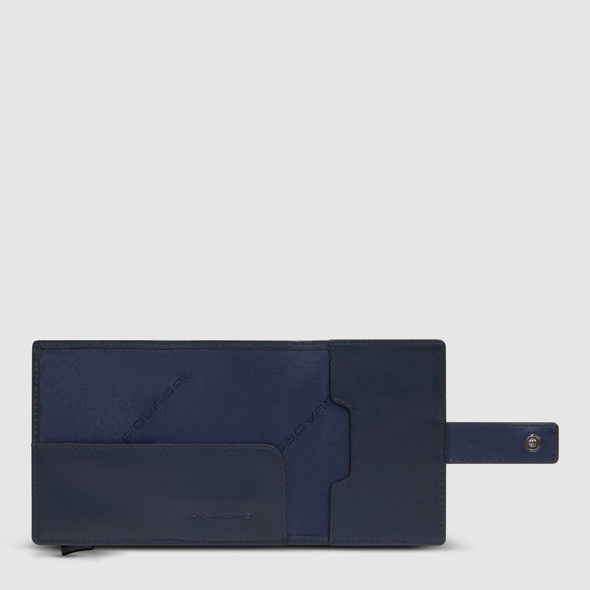 Automatic pop-up cardholder PIQUADRO Blue