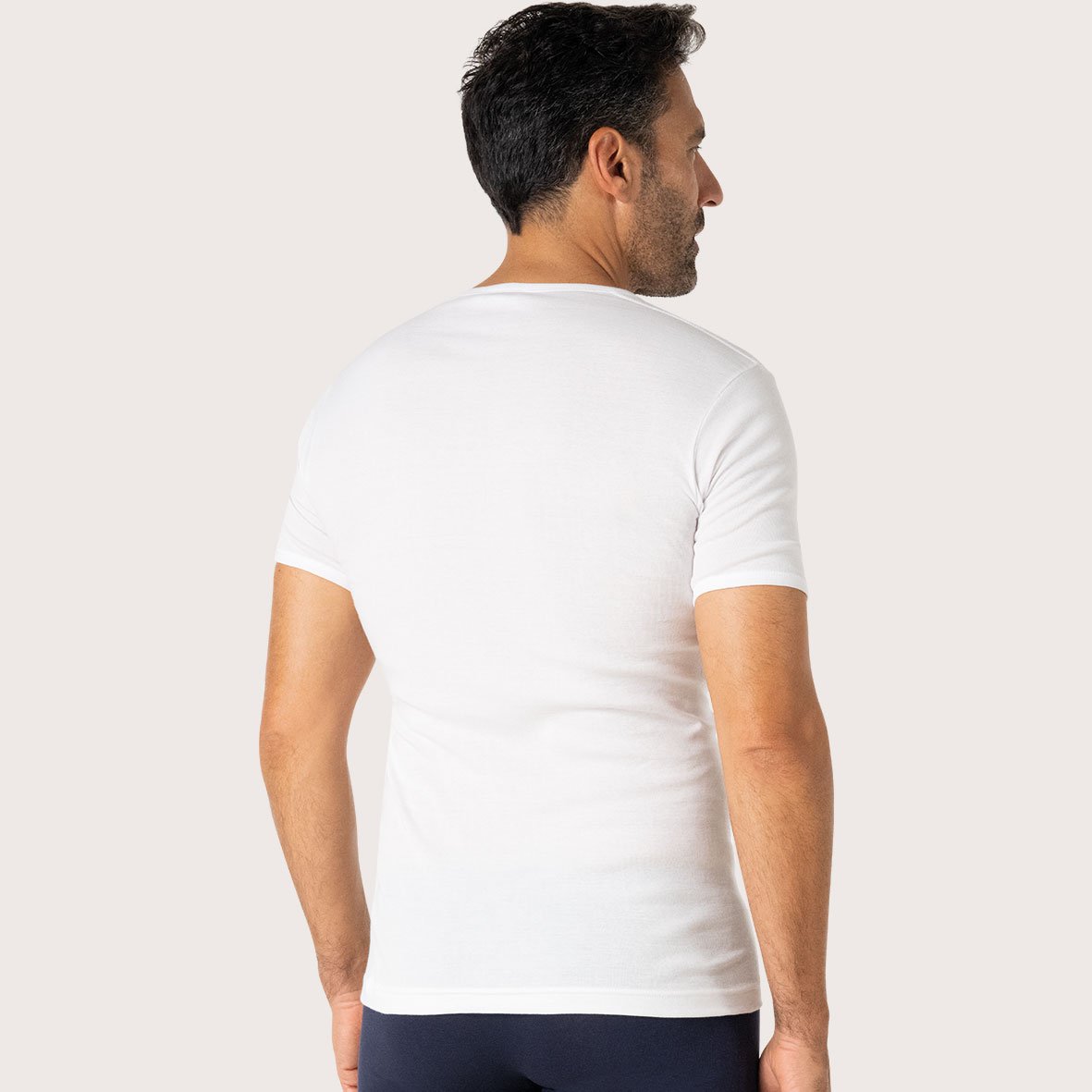 Set of 3 pure cotton heritage V-neck t-shirts EMINENCE White