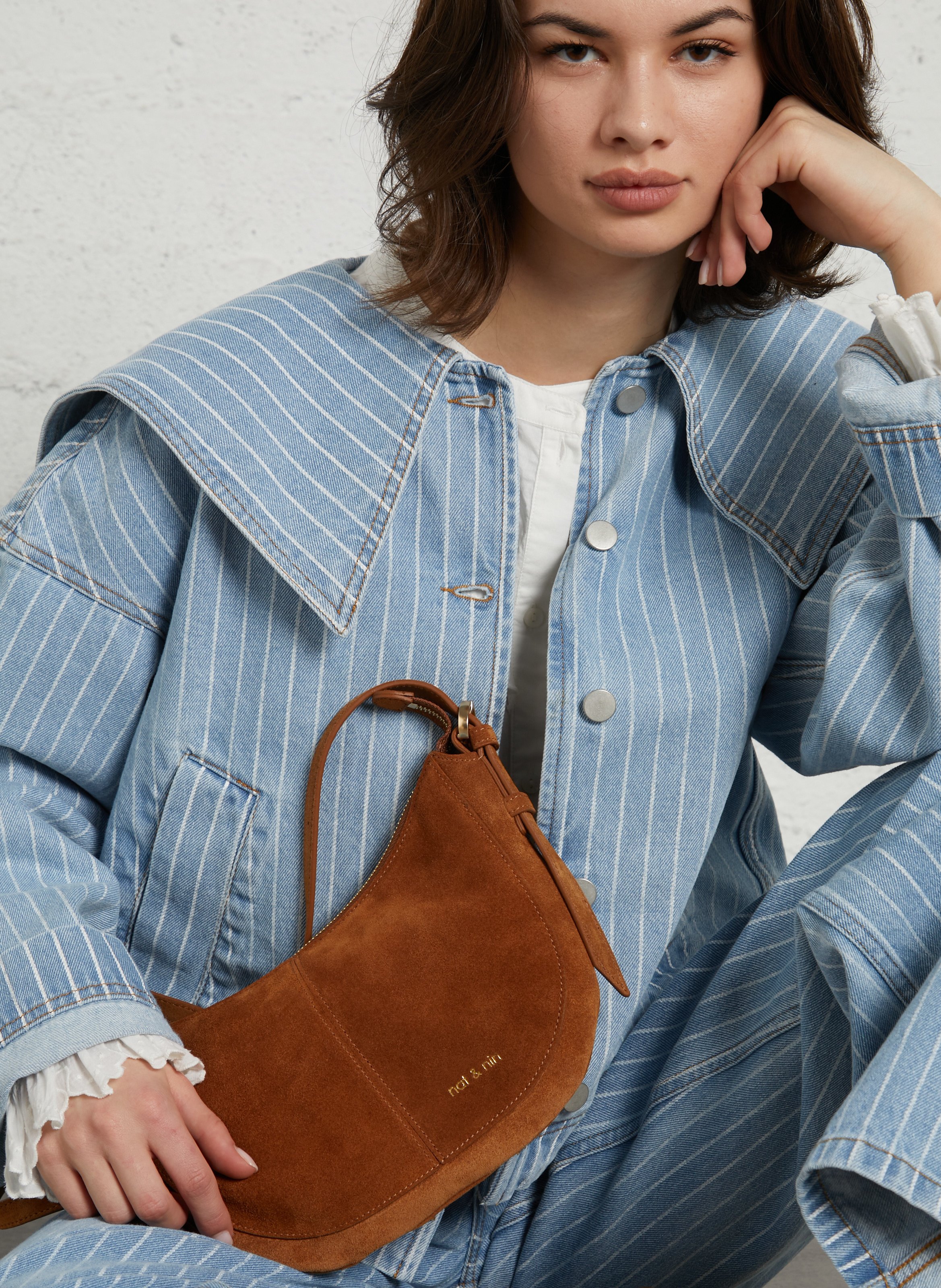 Suède handtas NAT & NIN Bruin