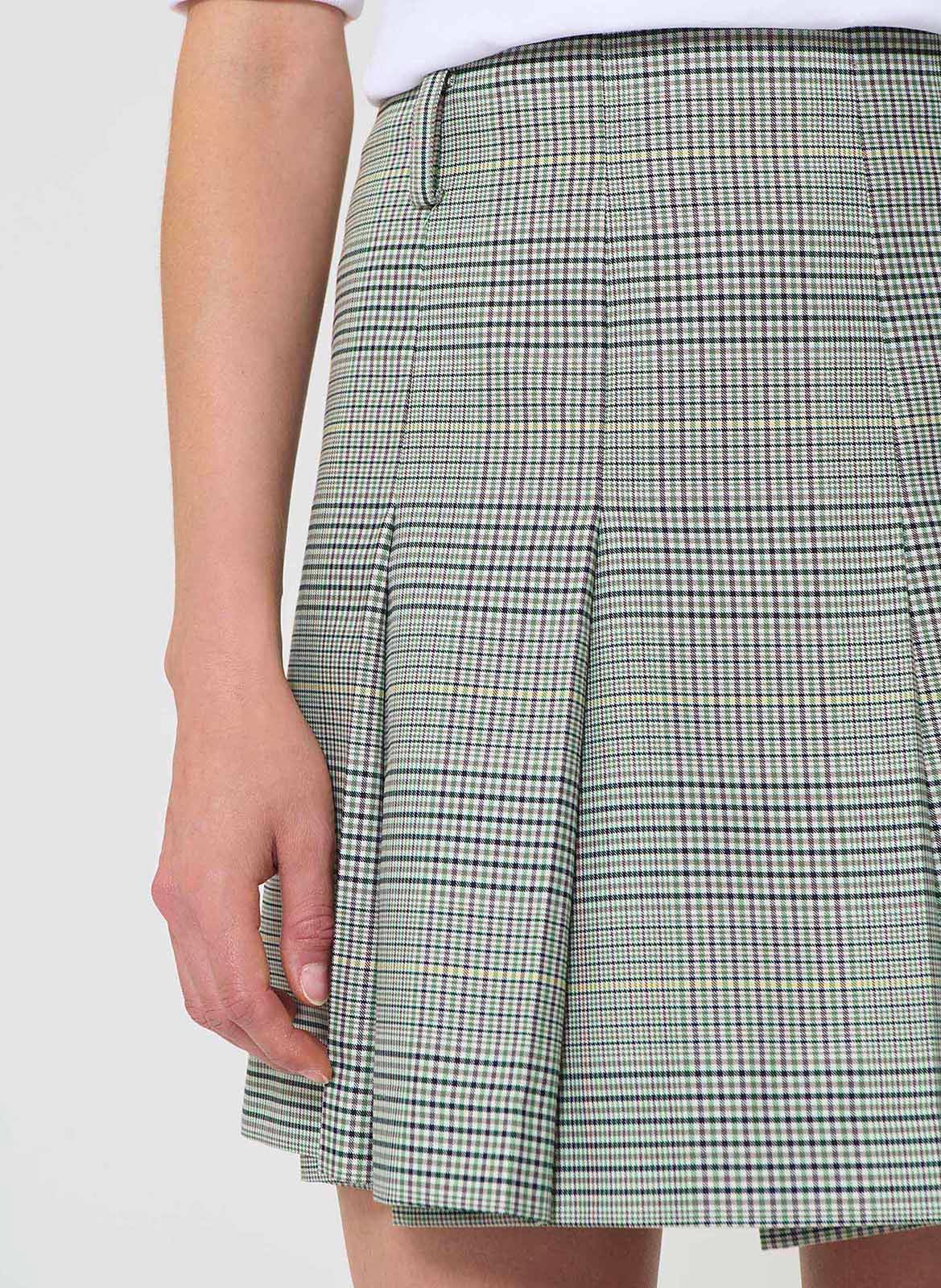 Jupe courte évasée à motif TARA JARMON Vert