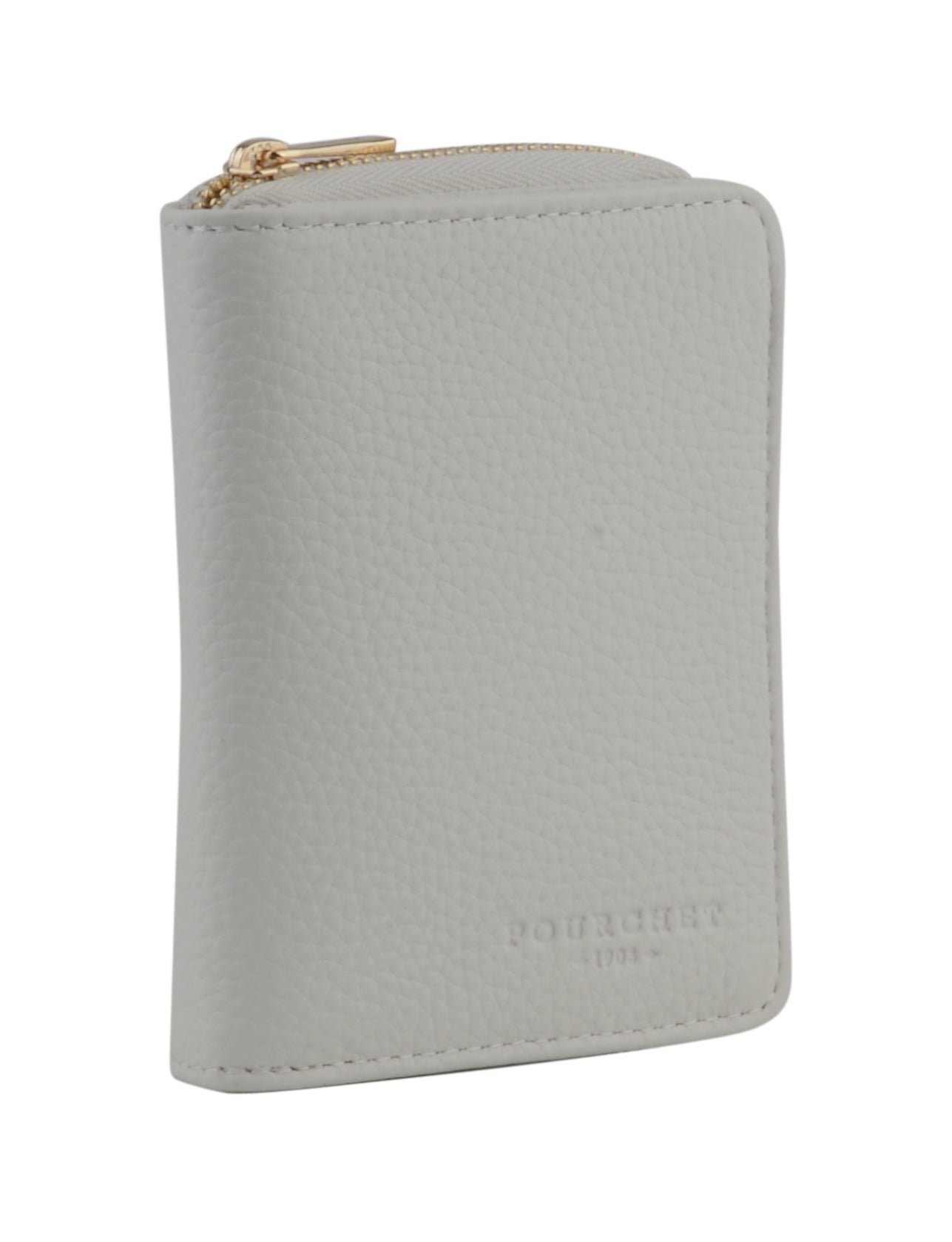 Calfskin leather wallet White