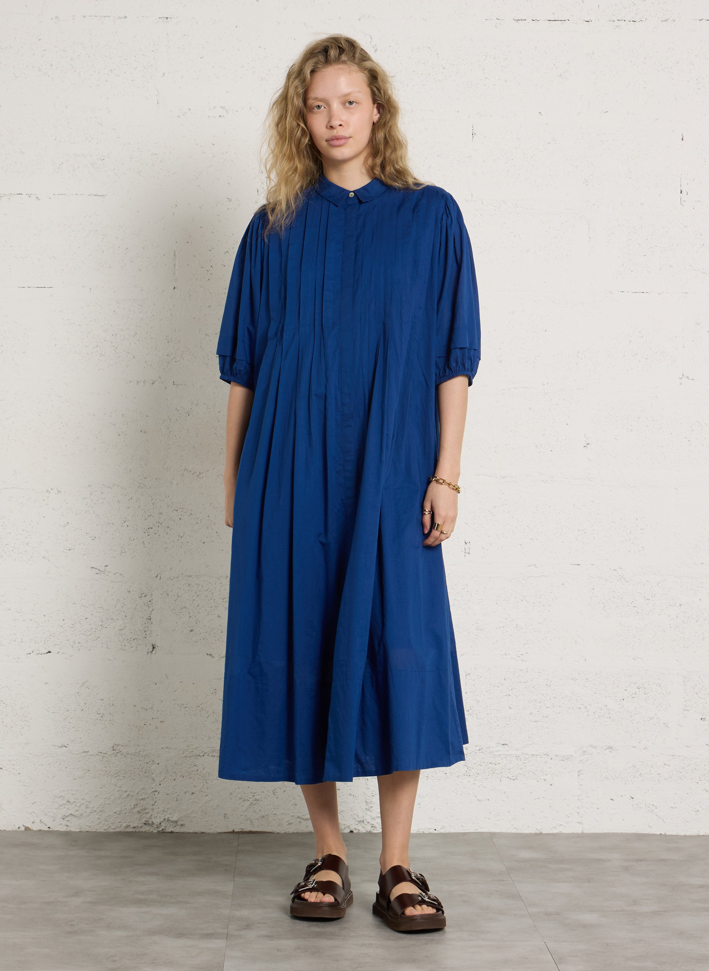 Long loose-fit organic cotton dress LEON & HARPER