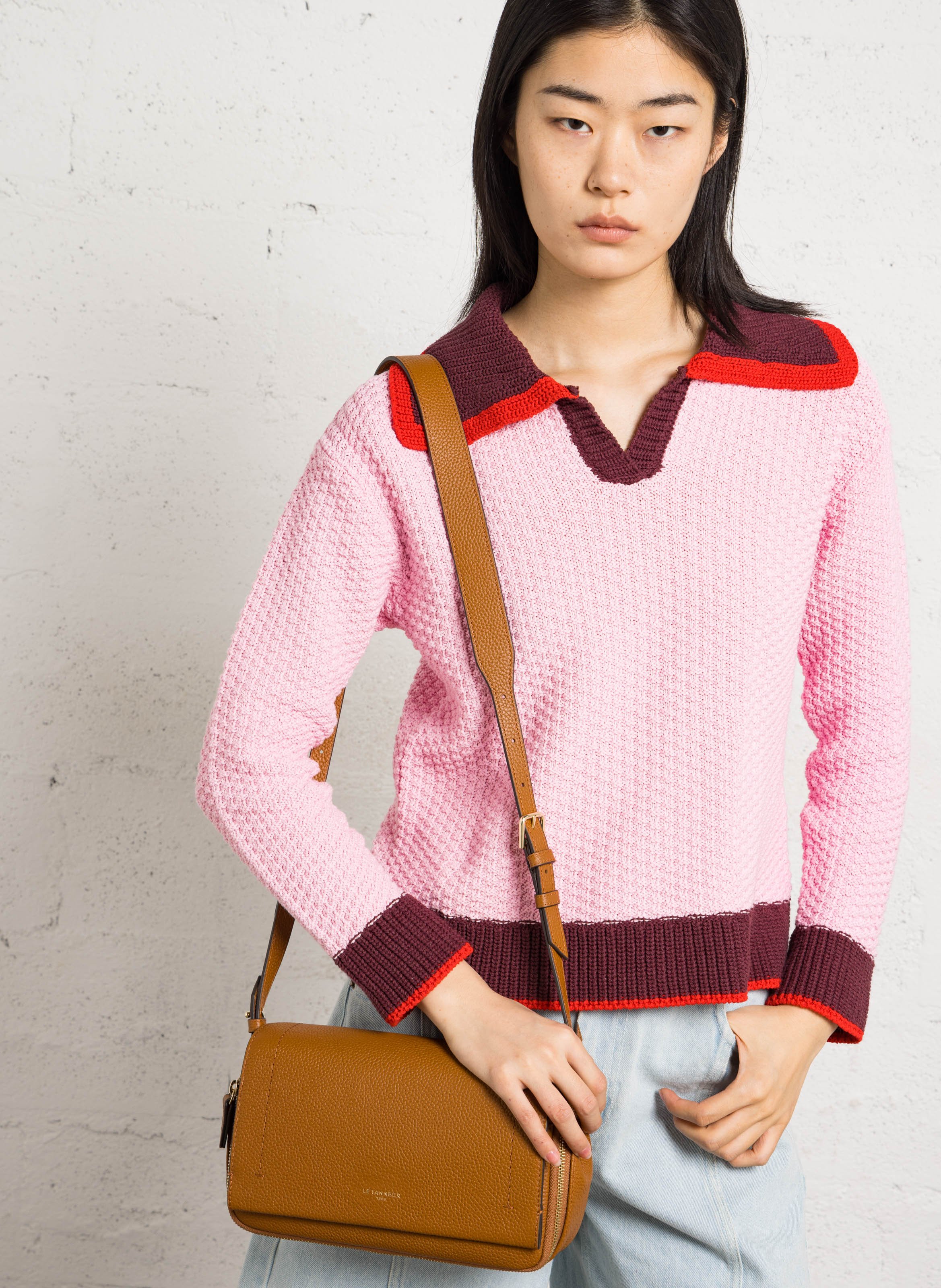 Leren schoudertas LE TANNEUR Bruin