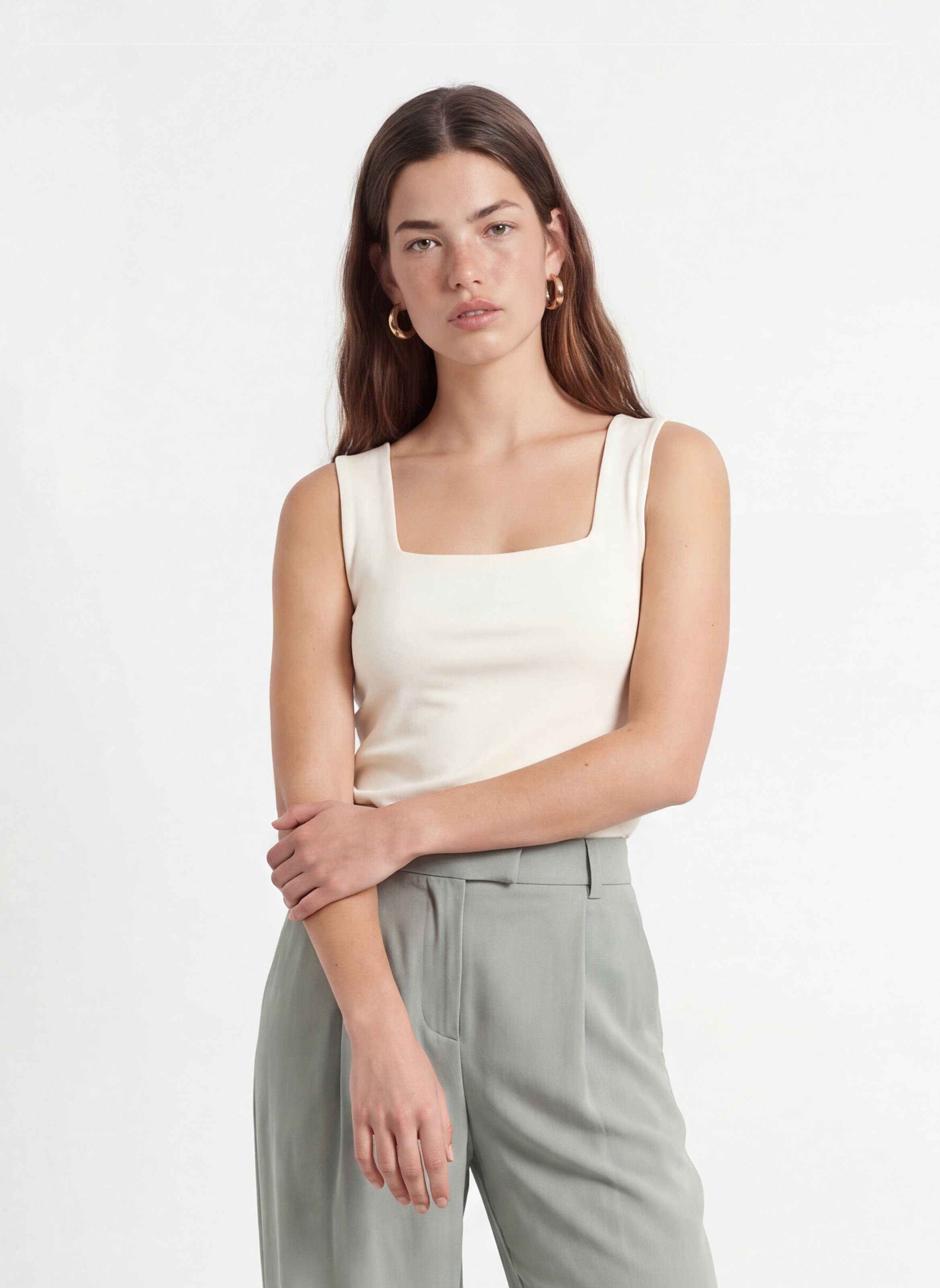 Débardeur droit en coton mélangé KOOKAI