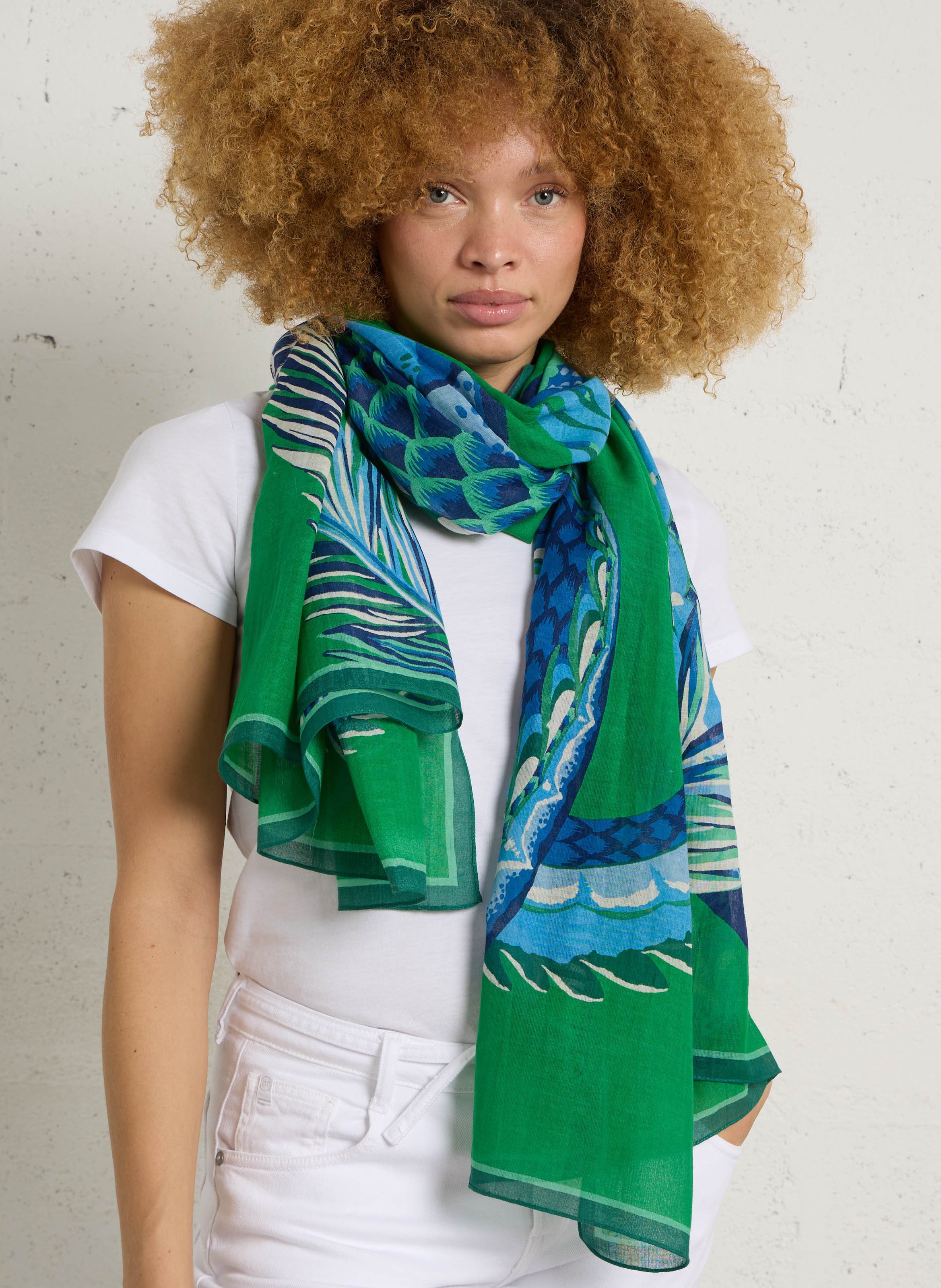 Foulard imprimé en coton INOUI EDITIONS