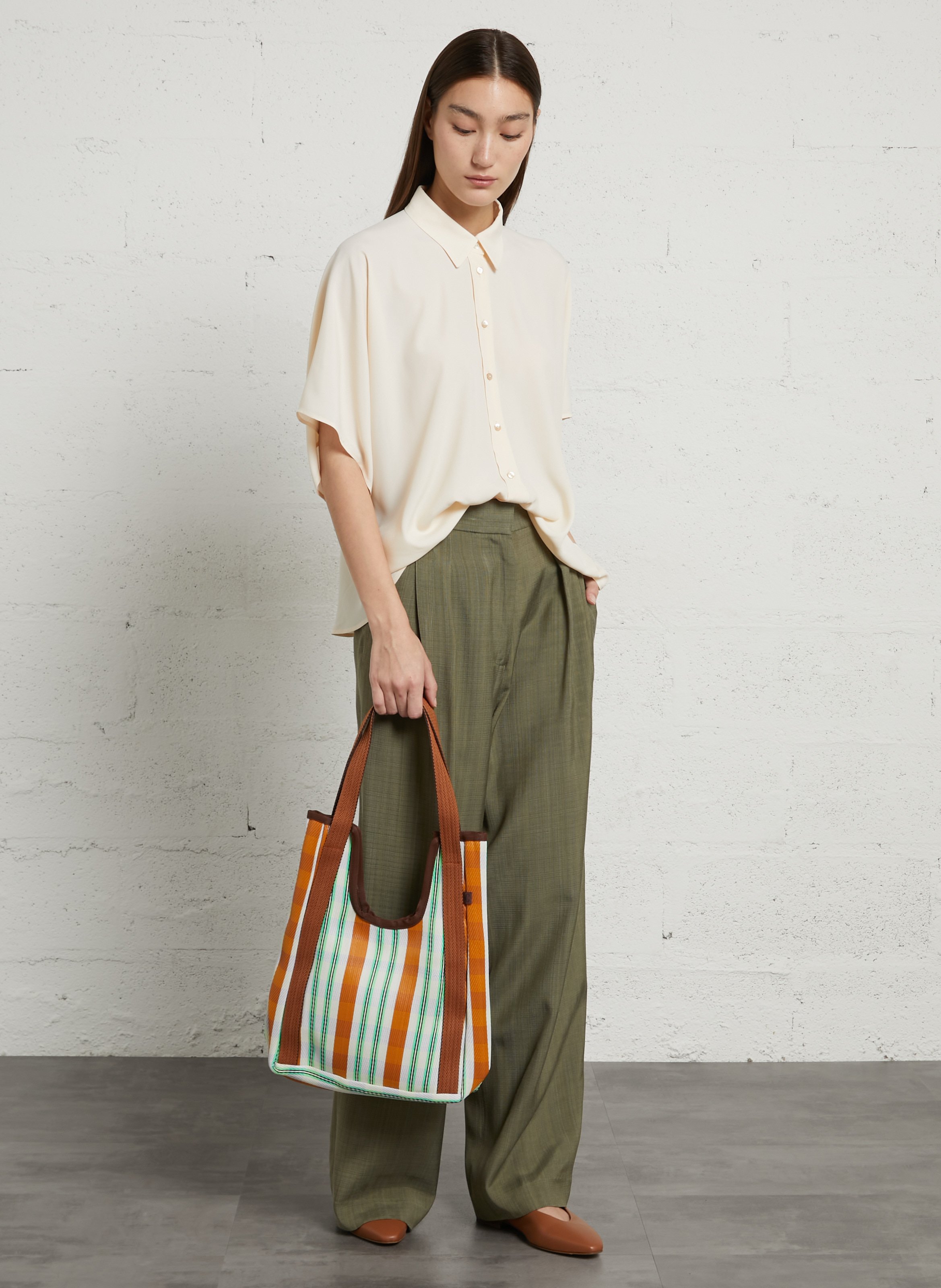 Multicolored Striped Bag BABACHIC BAGS Brown