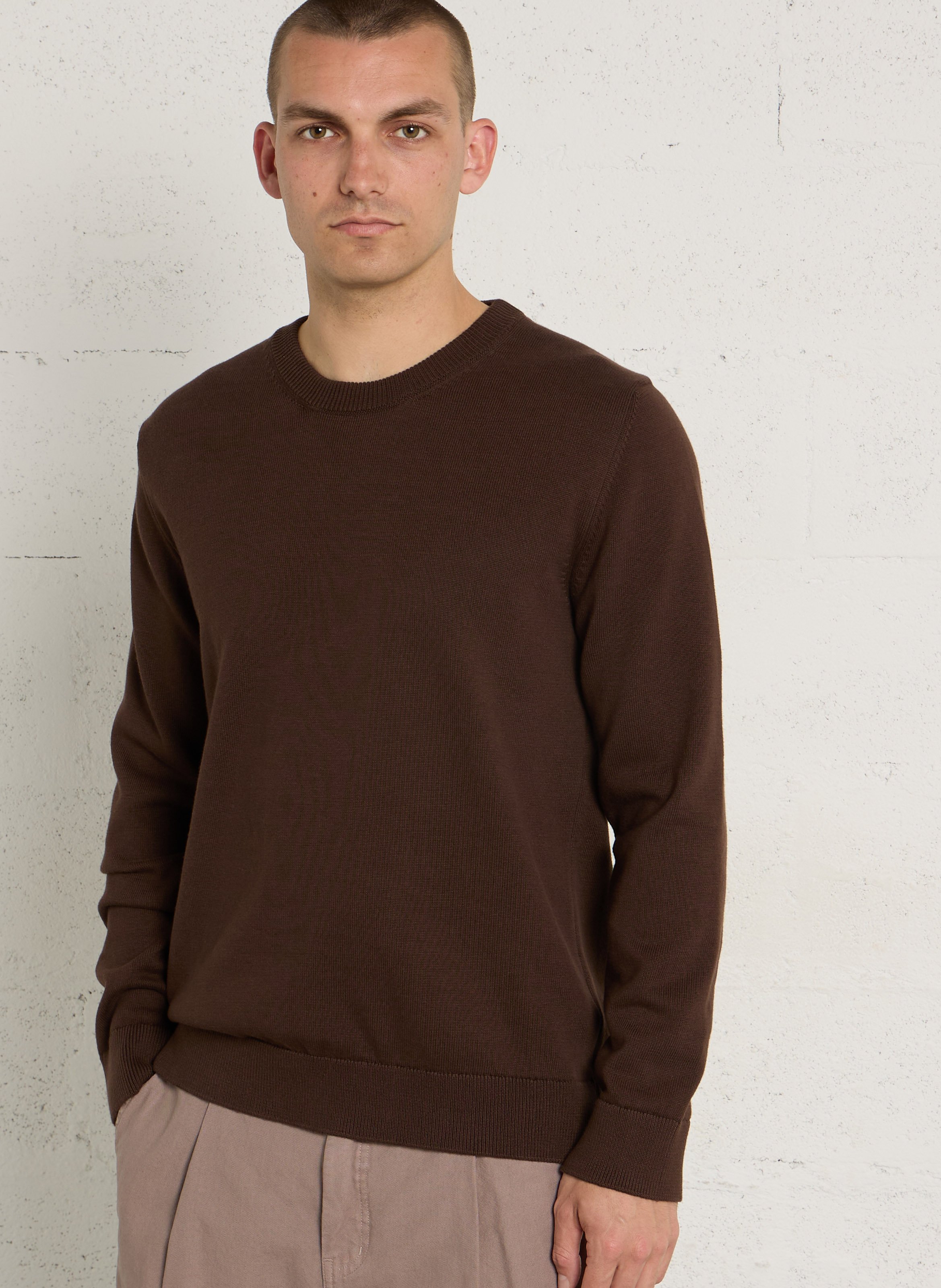 Pull oversize en coton AU PRINTEMPS PARIS Marron